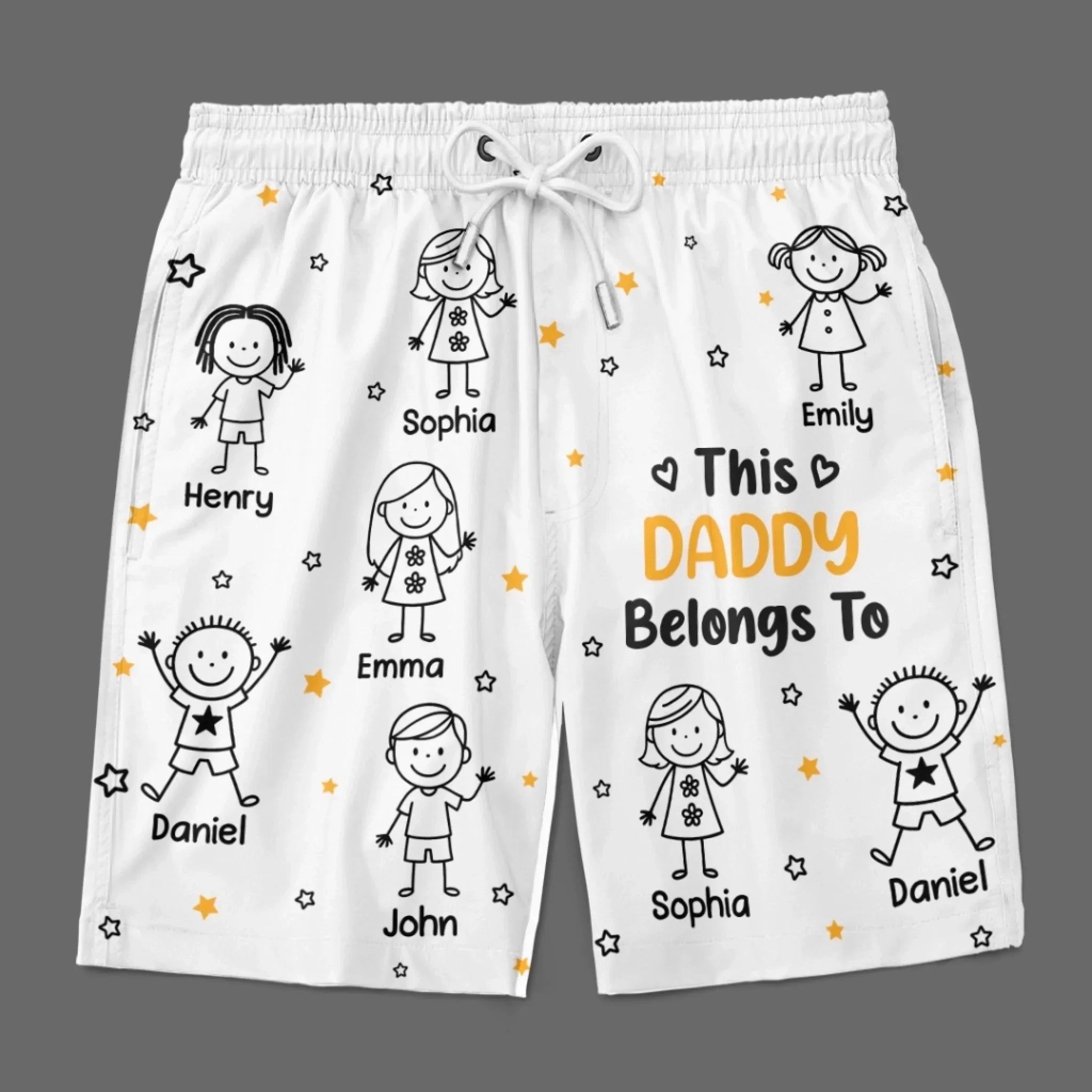 Custom Tropical Hawaiian Aloha Men Beach Shorts - Personalized Father's Day, Summer Vacation And Travel Gifts For Dad, Grandpa - Daddy Belongs To The Chaos Crew