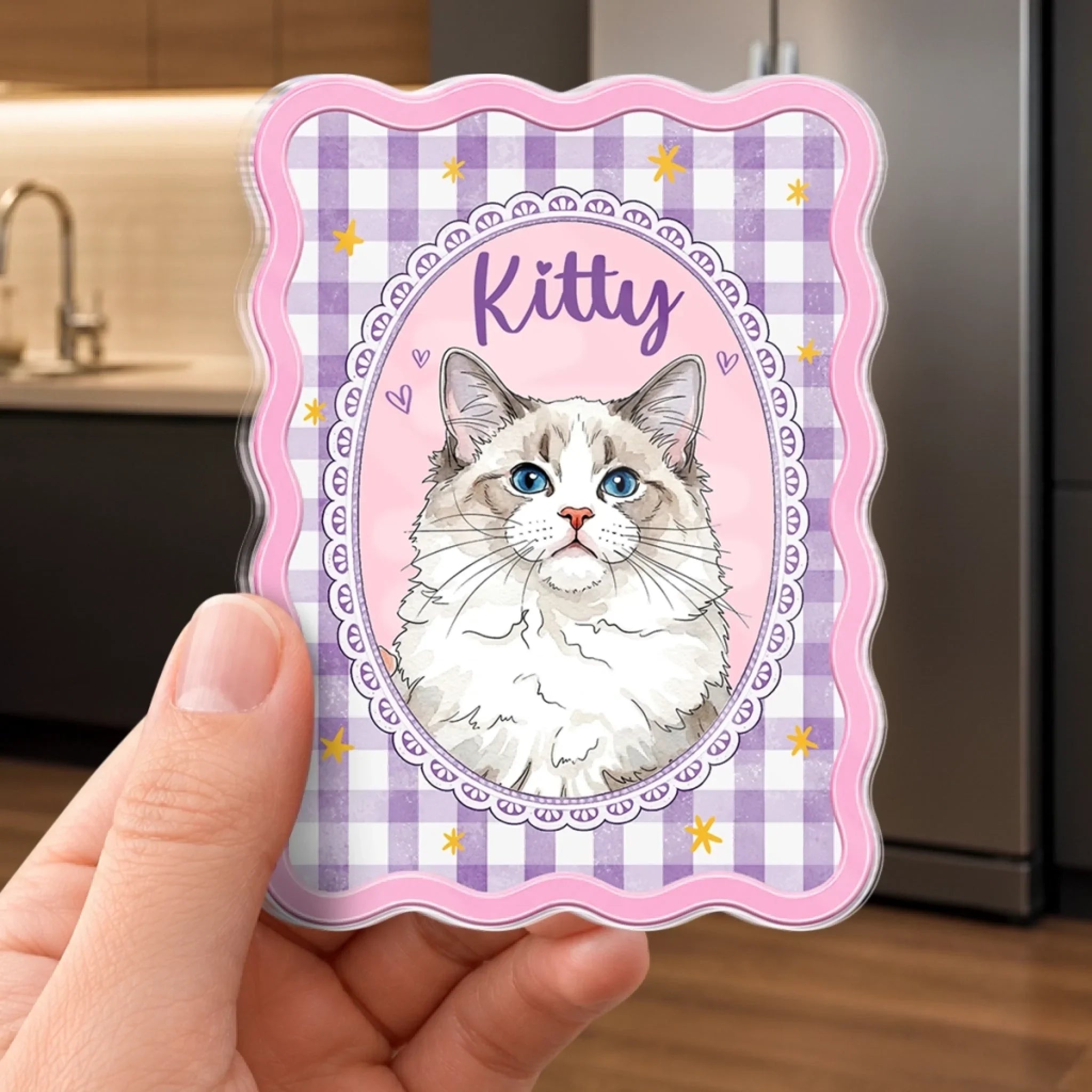 Custom Photo Acrylic Fridge Magnet - Personalized Birthday Gifts For Dog Cat Lovers, Dog Dad And Mom, Cat Owners - Furry Friend, Infinite Joy