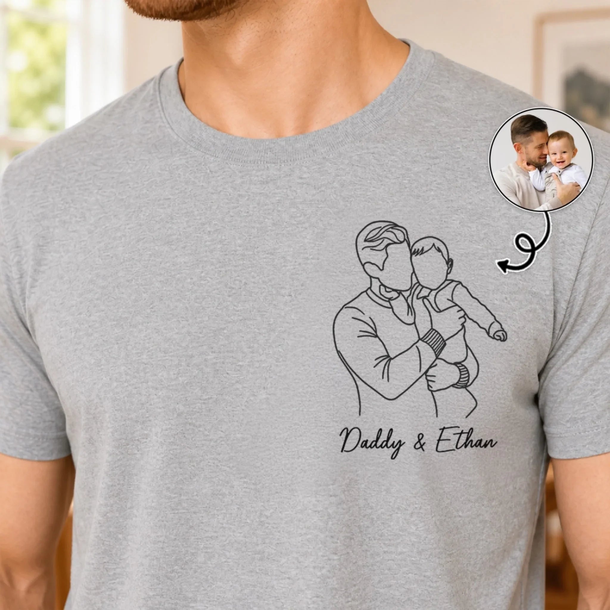 Custom Photo T-shirt, Hoodie - Personalized Father's Day Birthday Gifts For Dad, Grandpa - Dad’s Love Never Fails