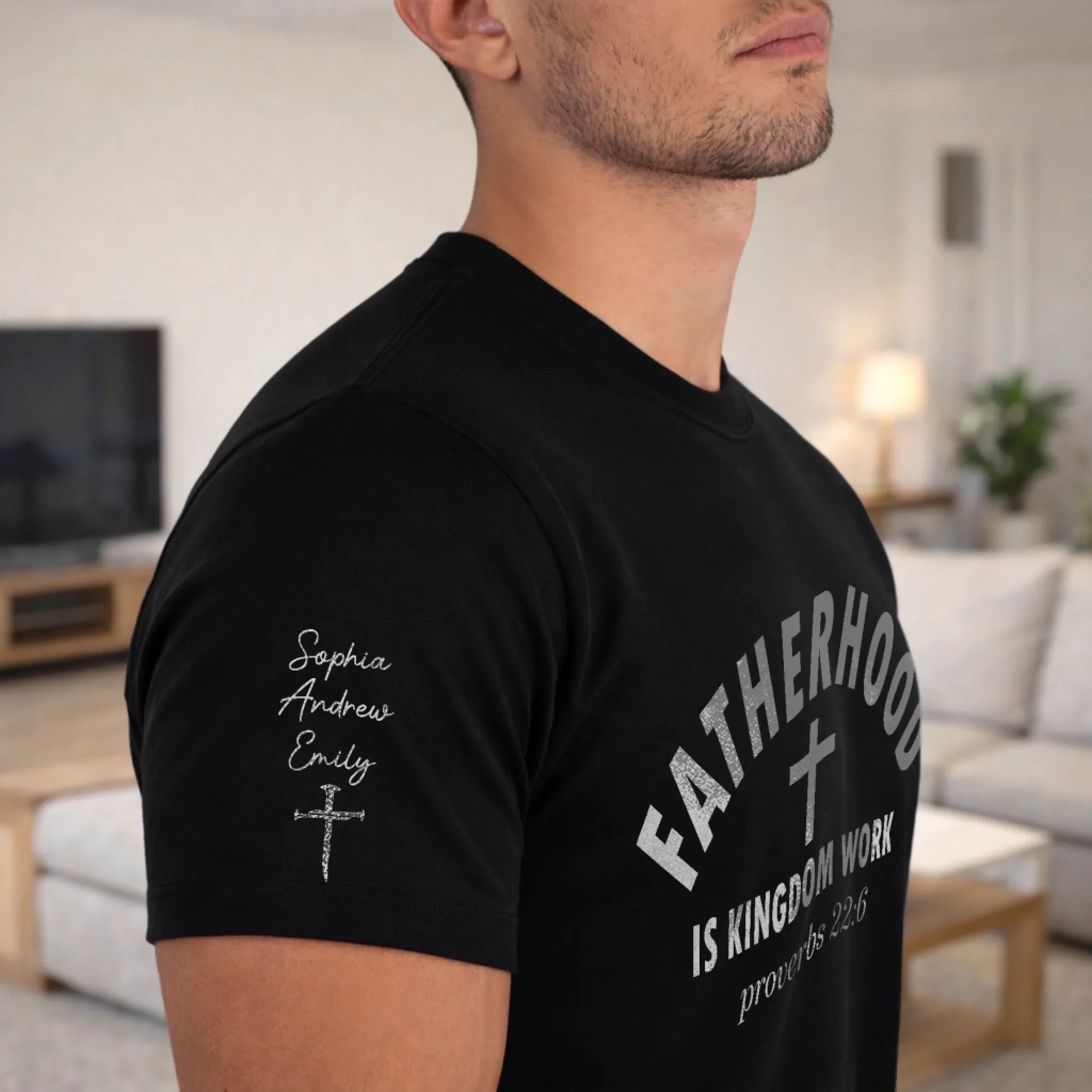 Custom T-Shirt - Personalized Father's Day Birthday Gifts For Dad, Grandpa - Fatherhood With Purpose