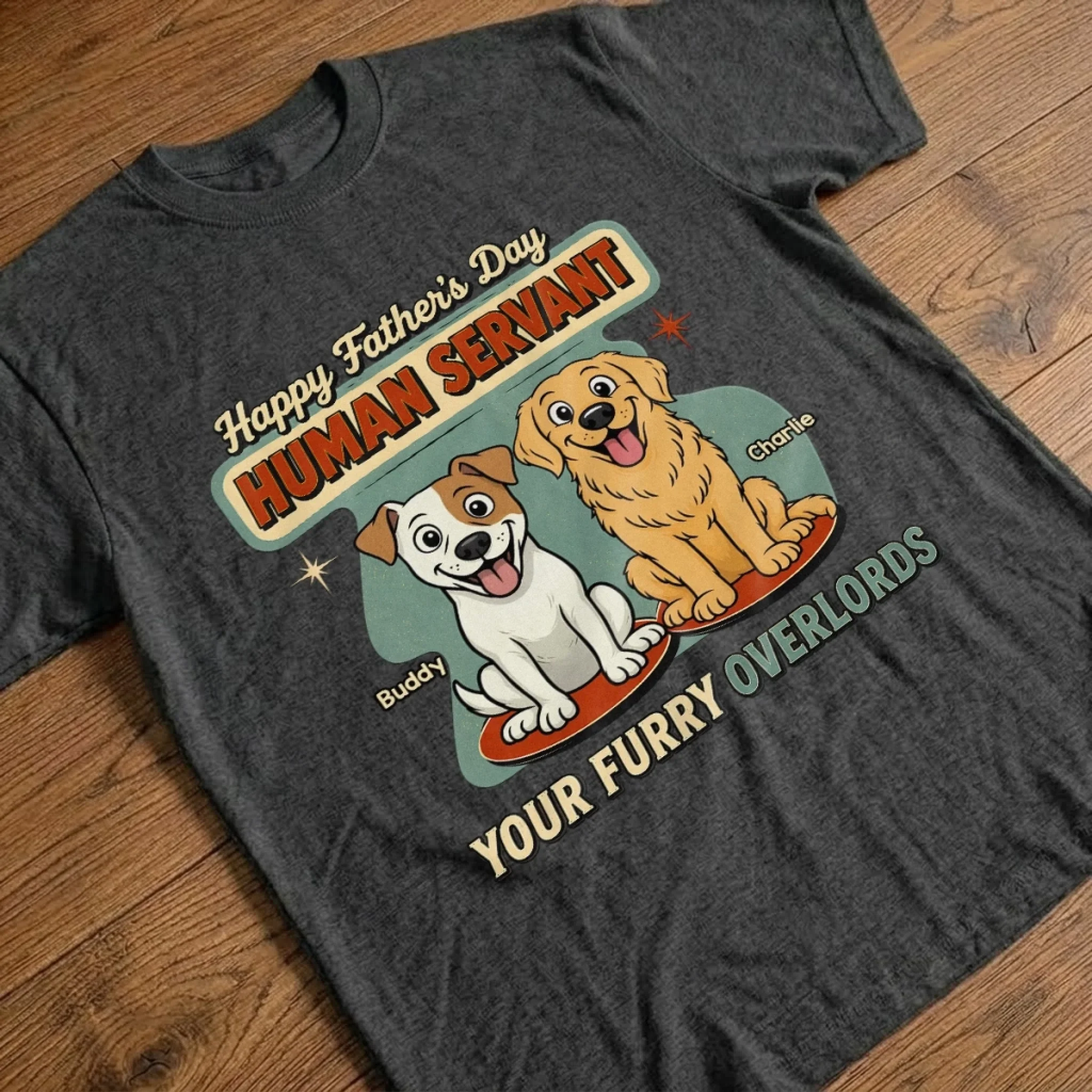 Custom Unisex T-shirt, Hoodie - Personalized Father's Day Birthday Gifts For Dog Lovers, Dog Dad - The Real Boss Has Paws