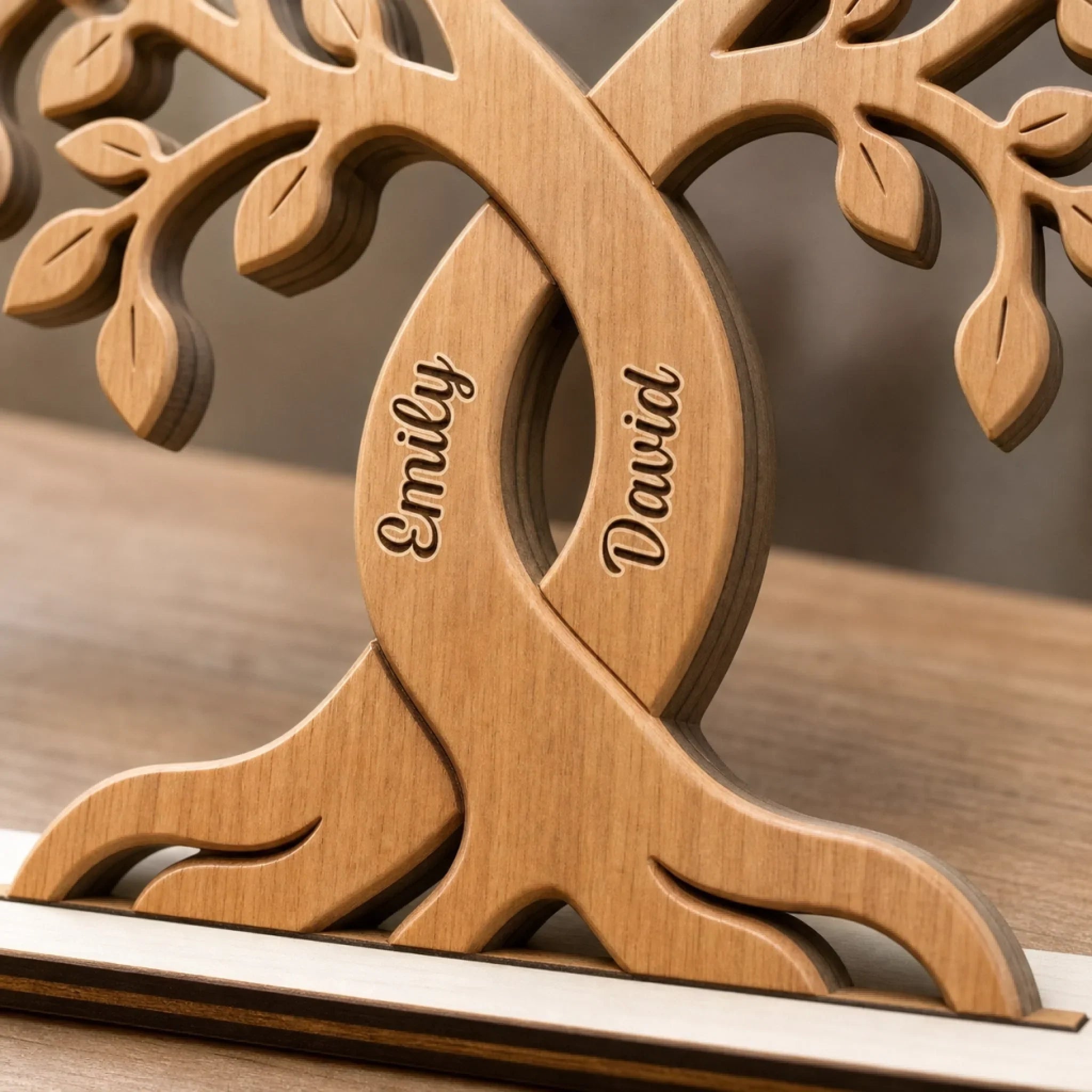 Custom 2-Layered Wooden Plaque - Personalized Anniversary Wedding Gifts For Husband And Wife, Him And Her - Made For Each Other