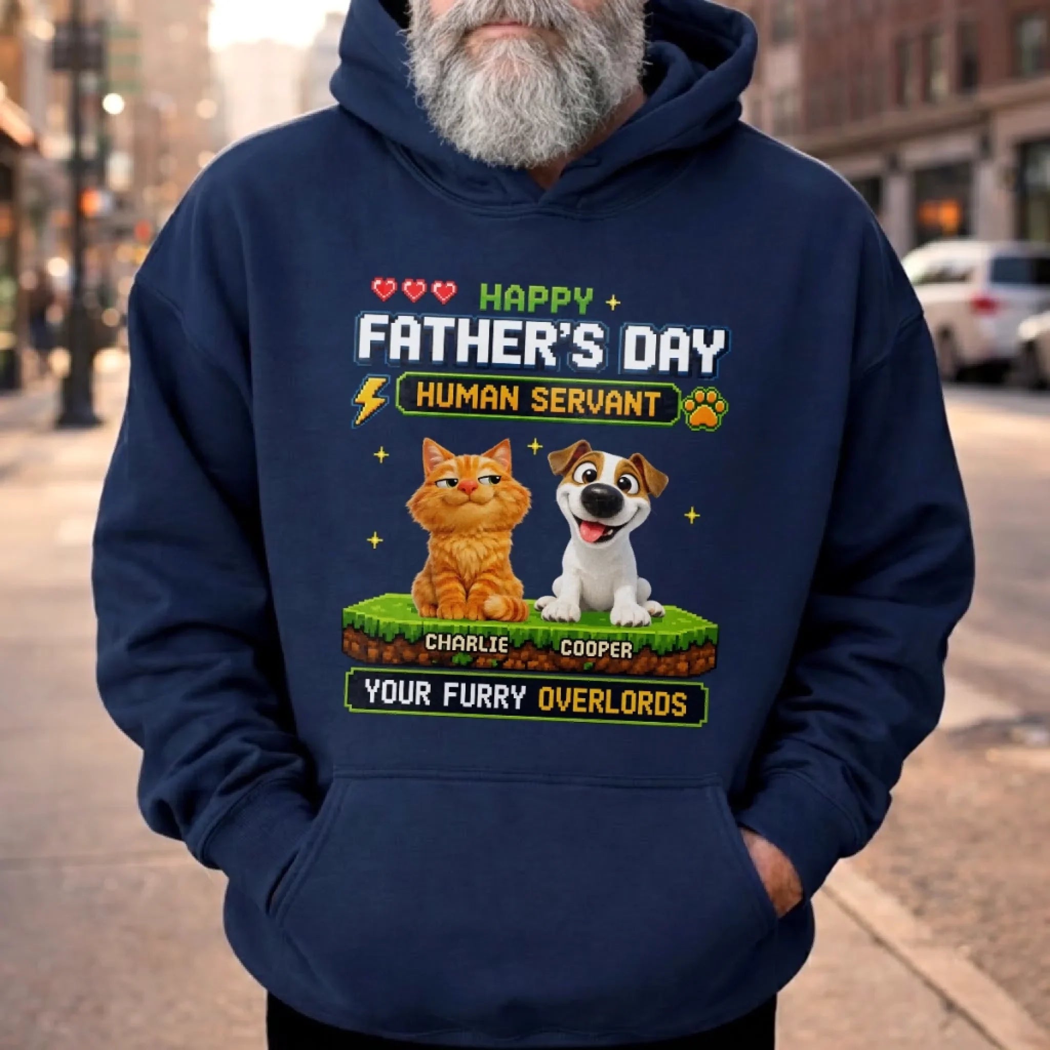 Custom Unisex T-shirt, Hoodie - Personalized Father's Day Birthday Gifts For Dog Cat Lovers, Dog Dad, Cat Owners - Owned & Operated By Paws