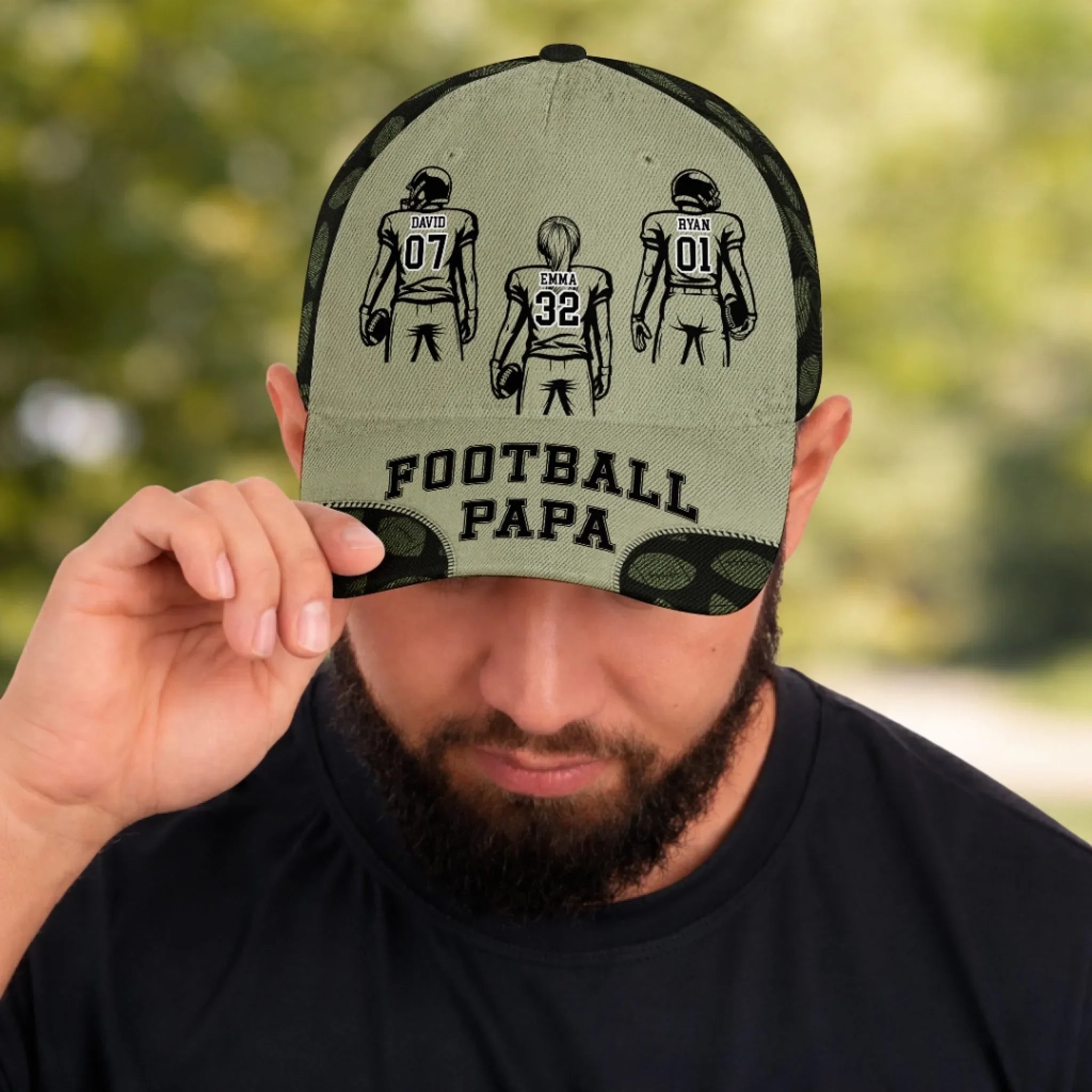 Custom American Football Cap - Personalized Father's Day Birthday Gifts For Dad, Grandpa, Football Lovers, Sports Fans, Sports Lovers - Friday Night Lights Forever