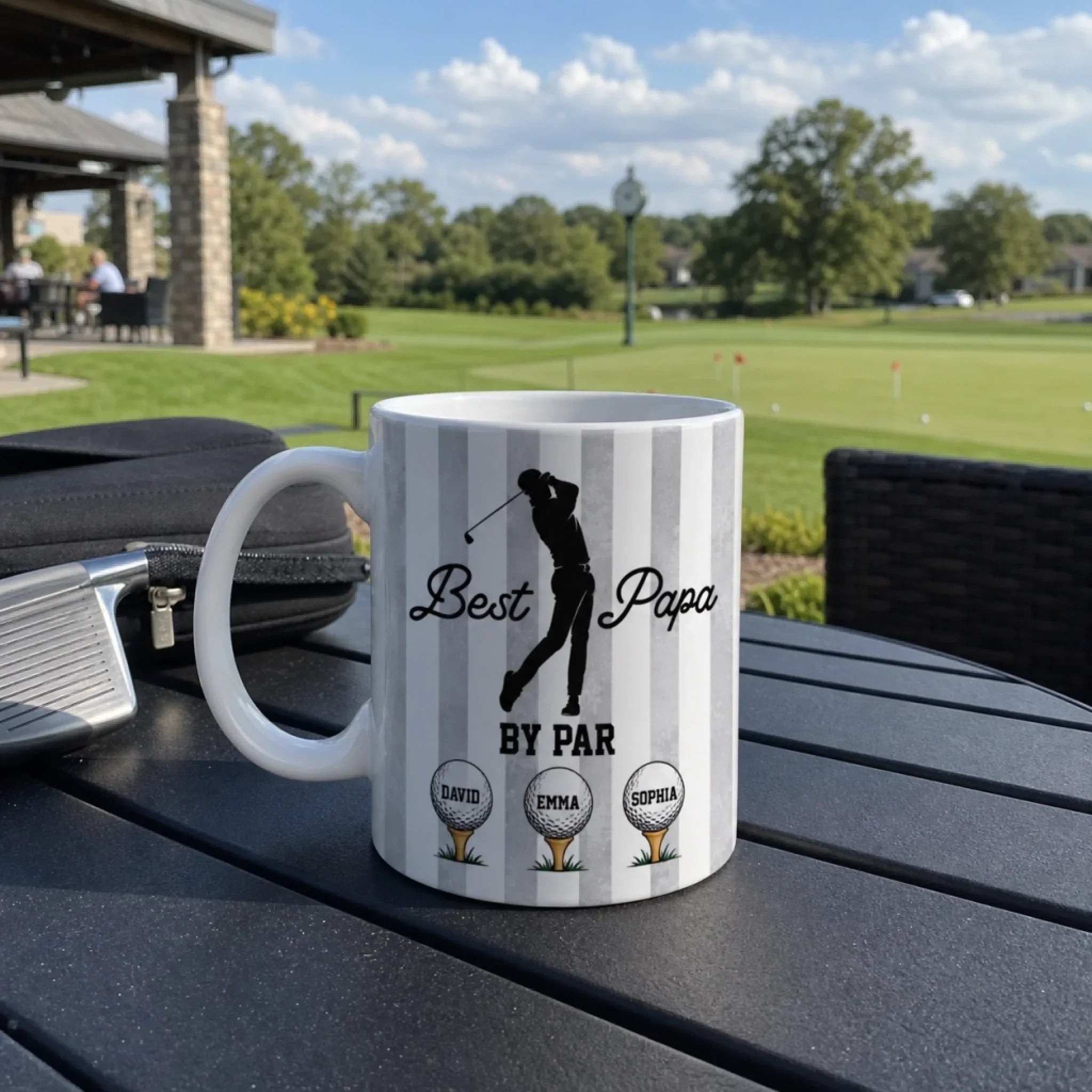 Custom Mug - Personalized Father's Day Birthday Golf Gifts For Dad, Grandpa - Swing Easy Enjoy Life
