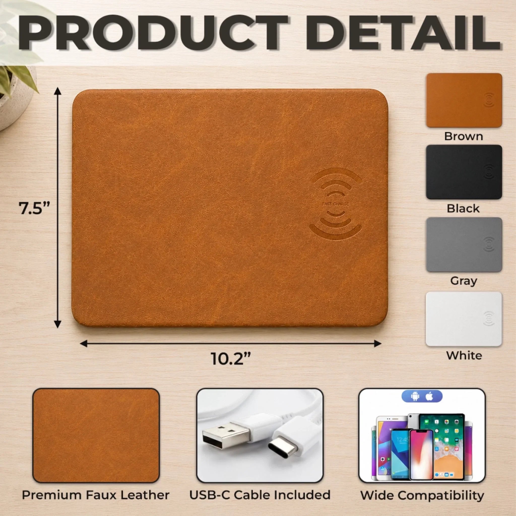 Custom Charging Mat - Personalized Father's Day Birthday Gifts For Dog Cat Lovers, Dog Dad And Mom, Cat Owners - Pet Hair Fully Charged