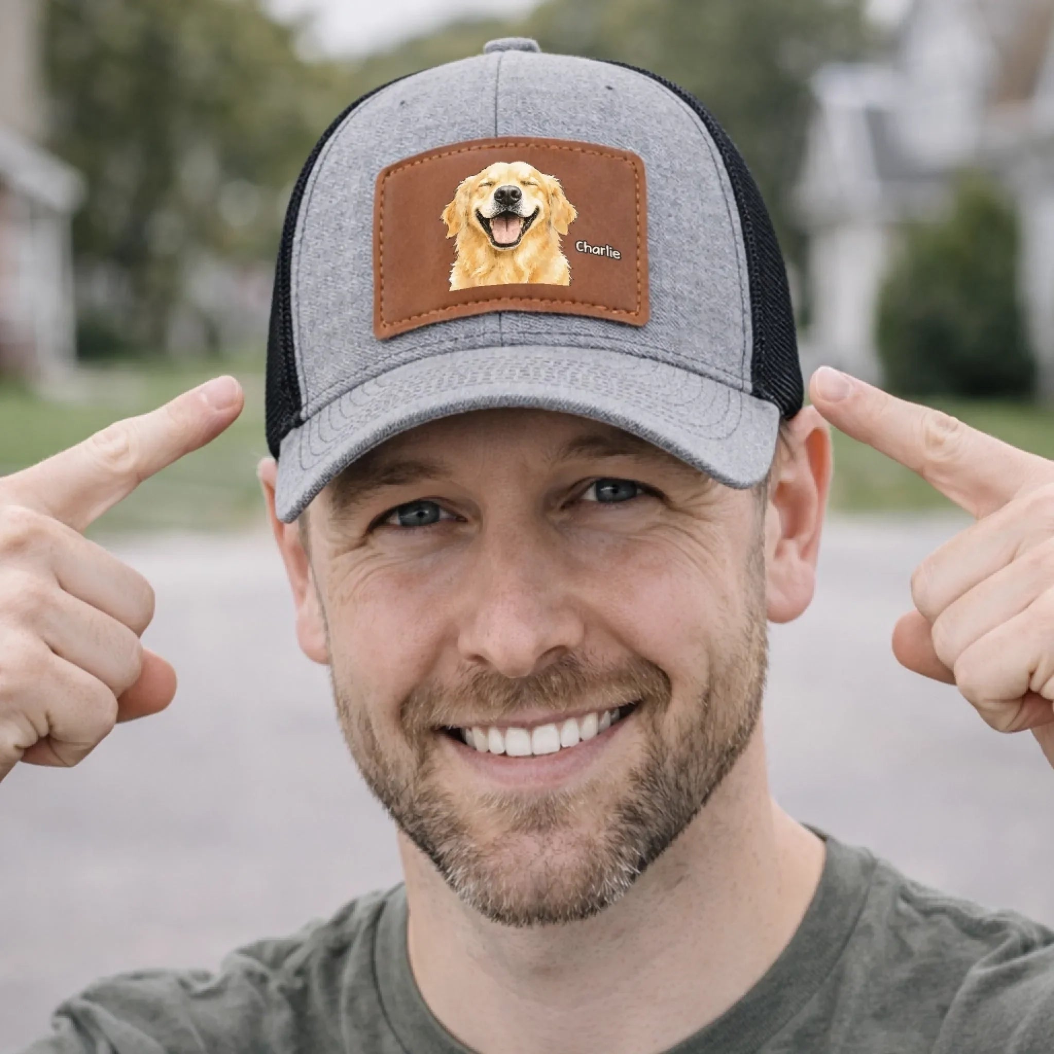 Custom Photo Leather Patch Hat - Personalized Birthday Gifts For Dog Cat Lovers, Dog Dad And Mom, Cat Owners - Real Photo, Real Pet Love
