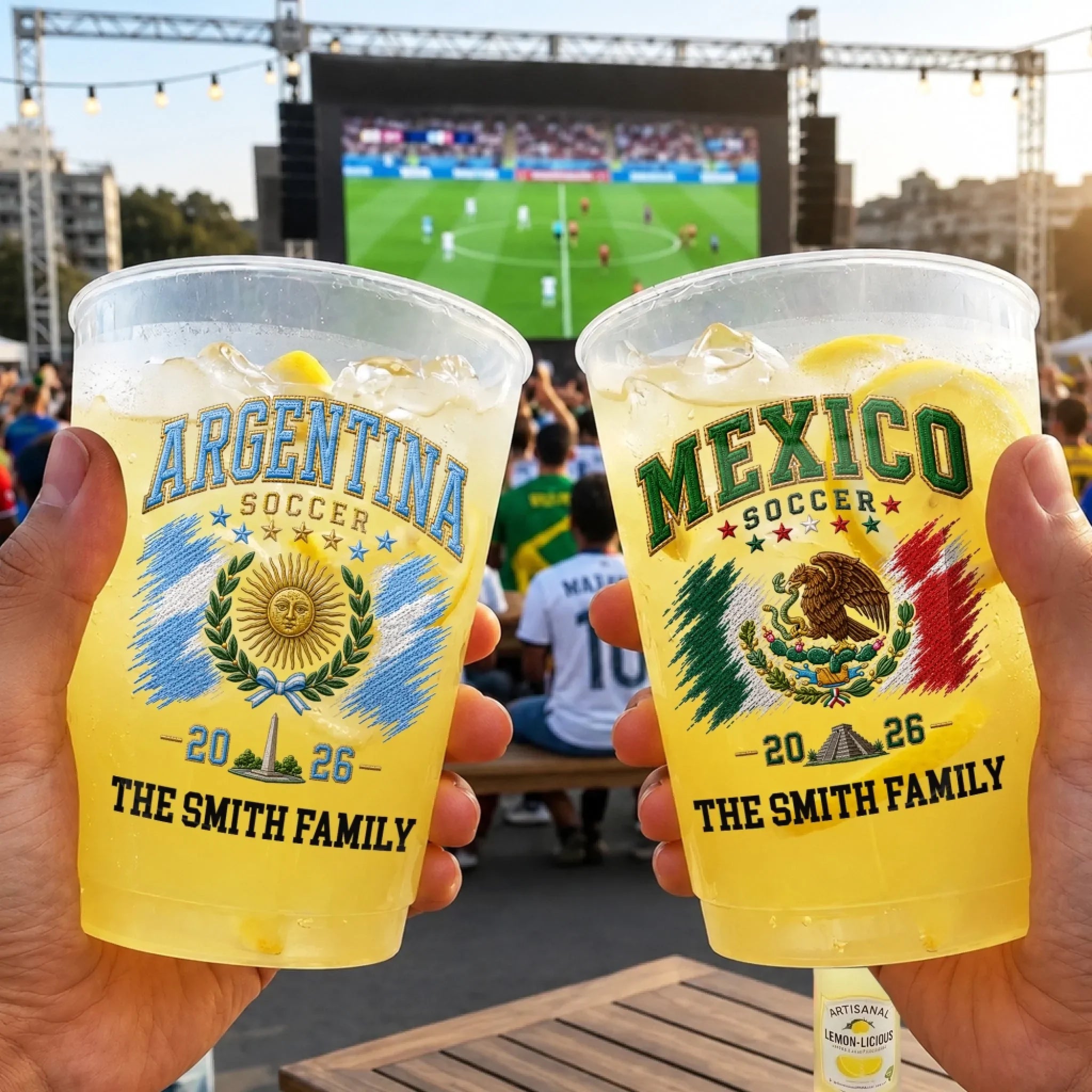 Custom International Soccer Tournament Party Cups - Personalized Birthday Gifts For Soccer Lovers, Sports Fans, Sports Lovers - Splashed With True Team Colors