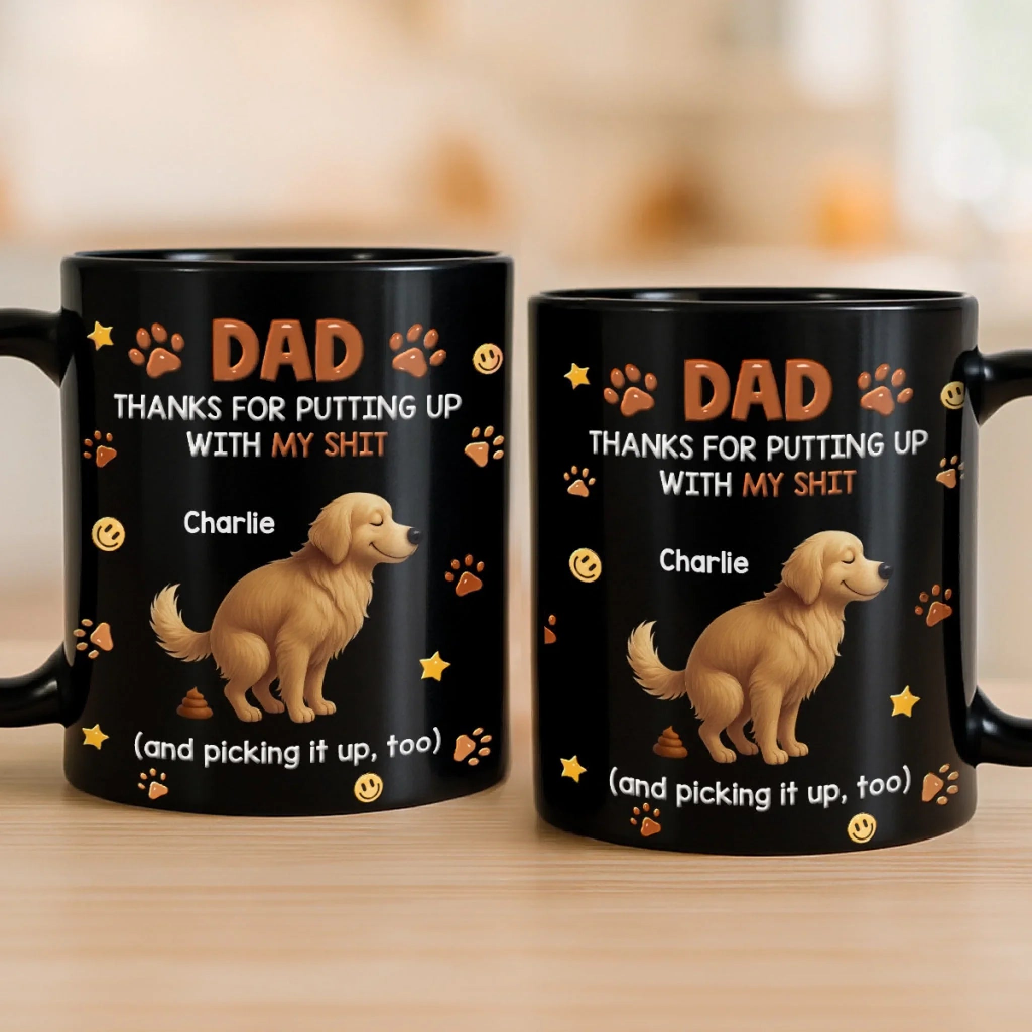 Custom Black Mug - Personalized Mother's Day Father's Day Gifts For Dog Cat Lovers, Dog Dad And Mom, Cat Owners - Sorry For The Chaos