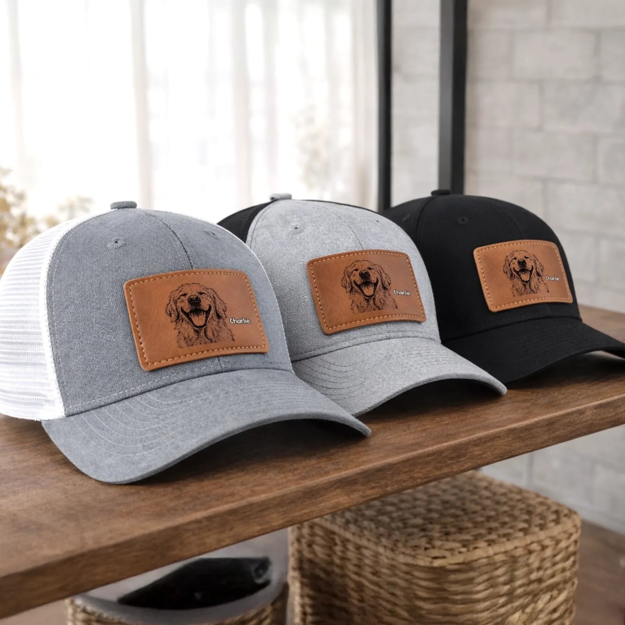 Custom Photo Leather Patch Hat - Personalized Birthday Gifts For Dog Cat Lovers, Dog Dad And Mom, Cat Owners - My Favorite Squad Ever