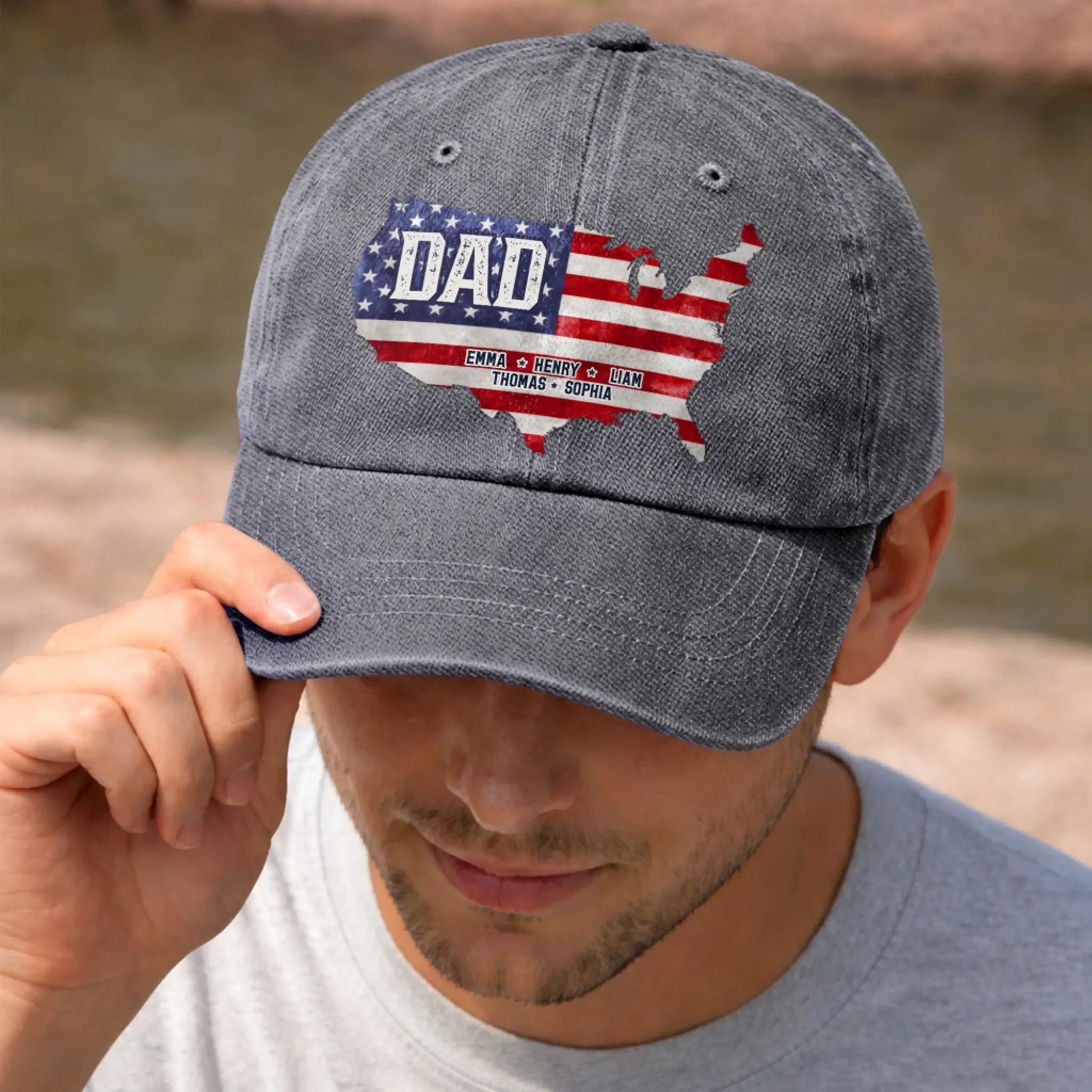 Custom Cap - Personalized Father's Day Birthday Gifts For Dad, Grandpa - Dad’s Love Leads The Way
