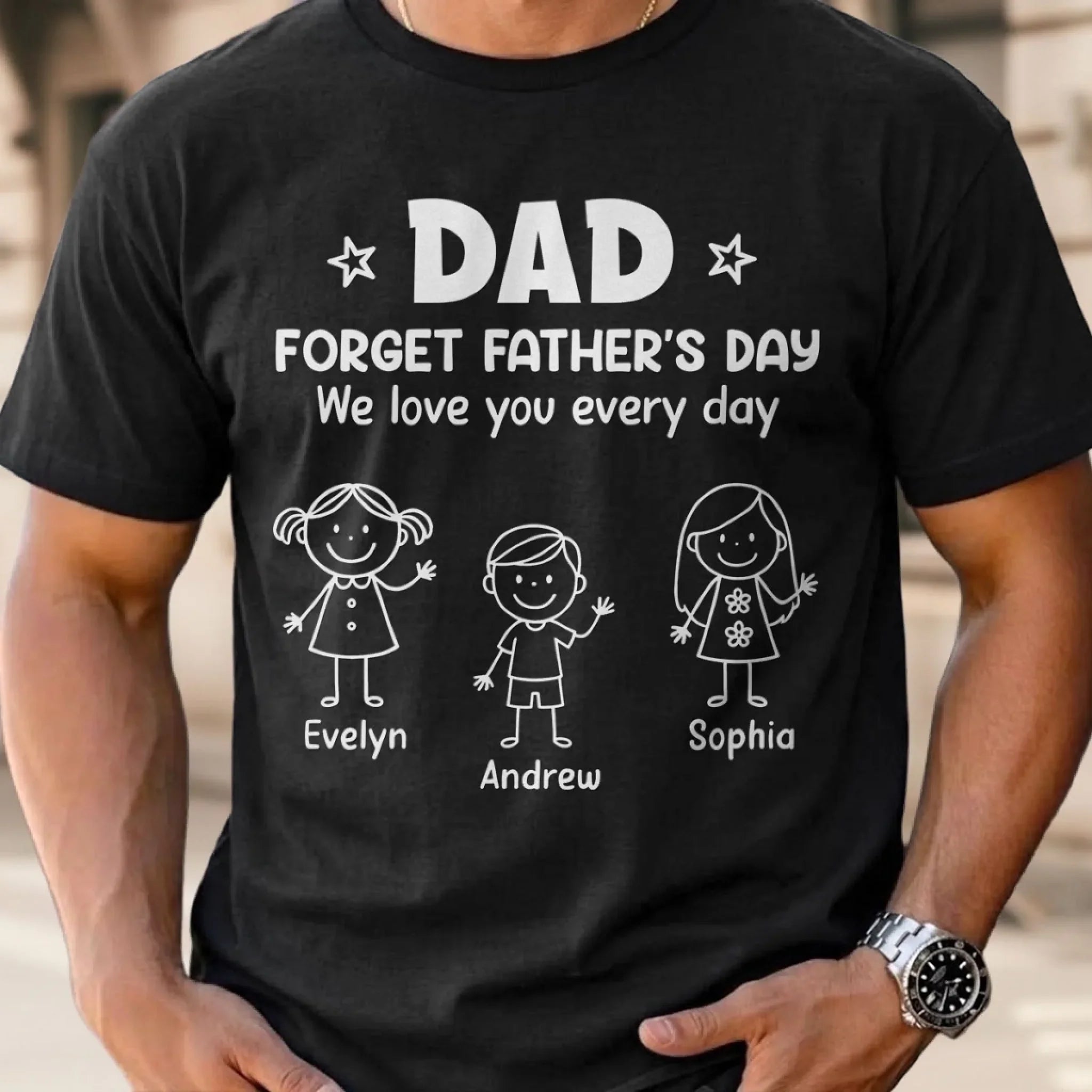 Custom T-shirt, Hoodie - Personalized Father's Day Birthday Gifts For Dad, Grandpa - The Dad Everyone Wishes They Had
