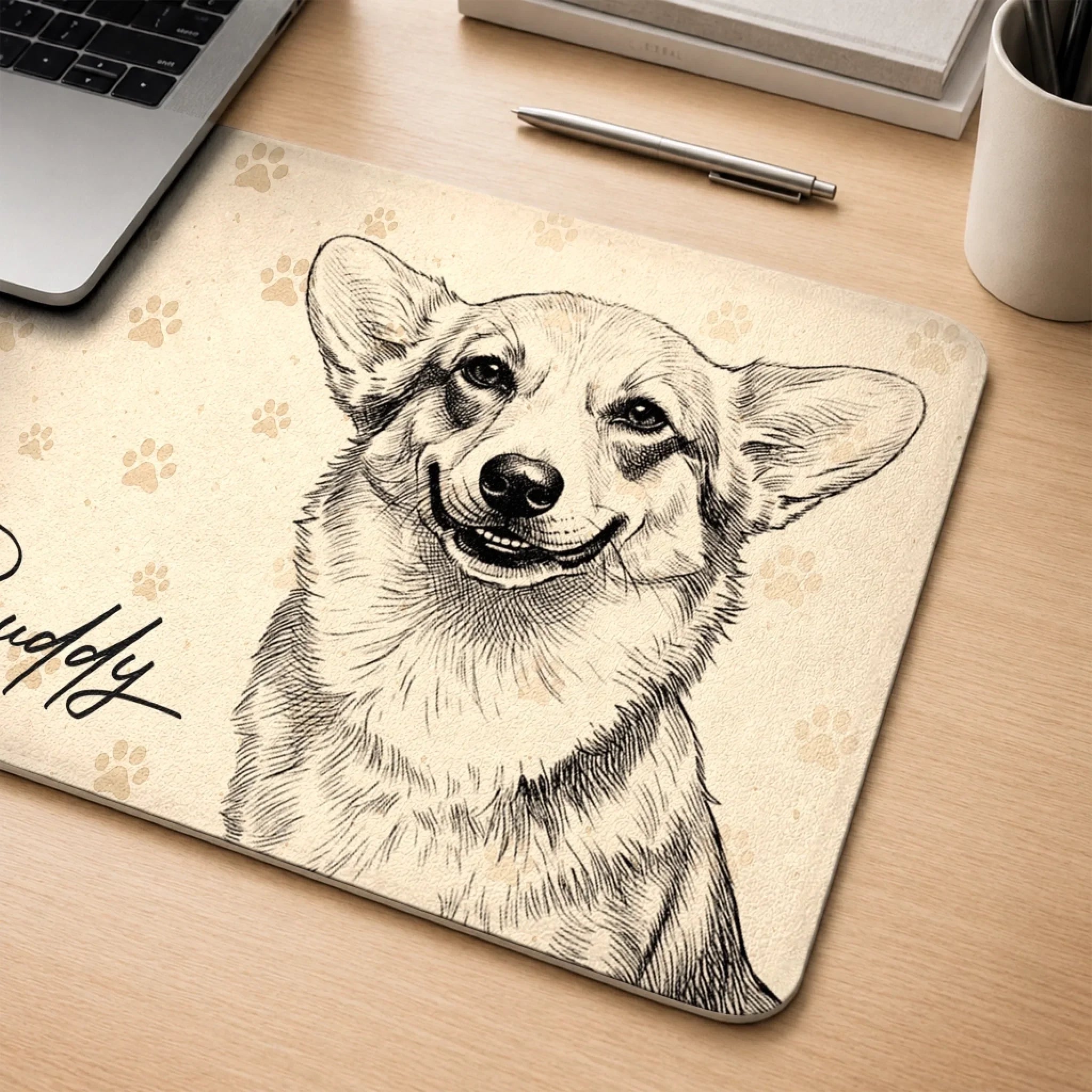 Custom Photo Desk Mat - Personalized Father's Day Birthday Gifts For Dog Cat Lovers, Dog Dad And Mom, Cat Owners - Pure Love, Pure Joy