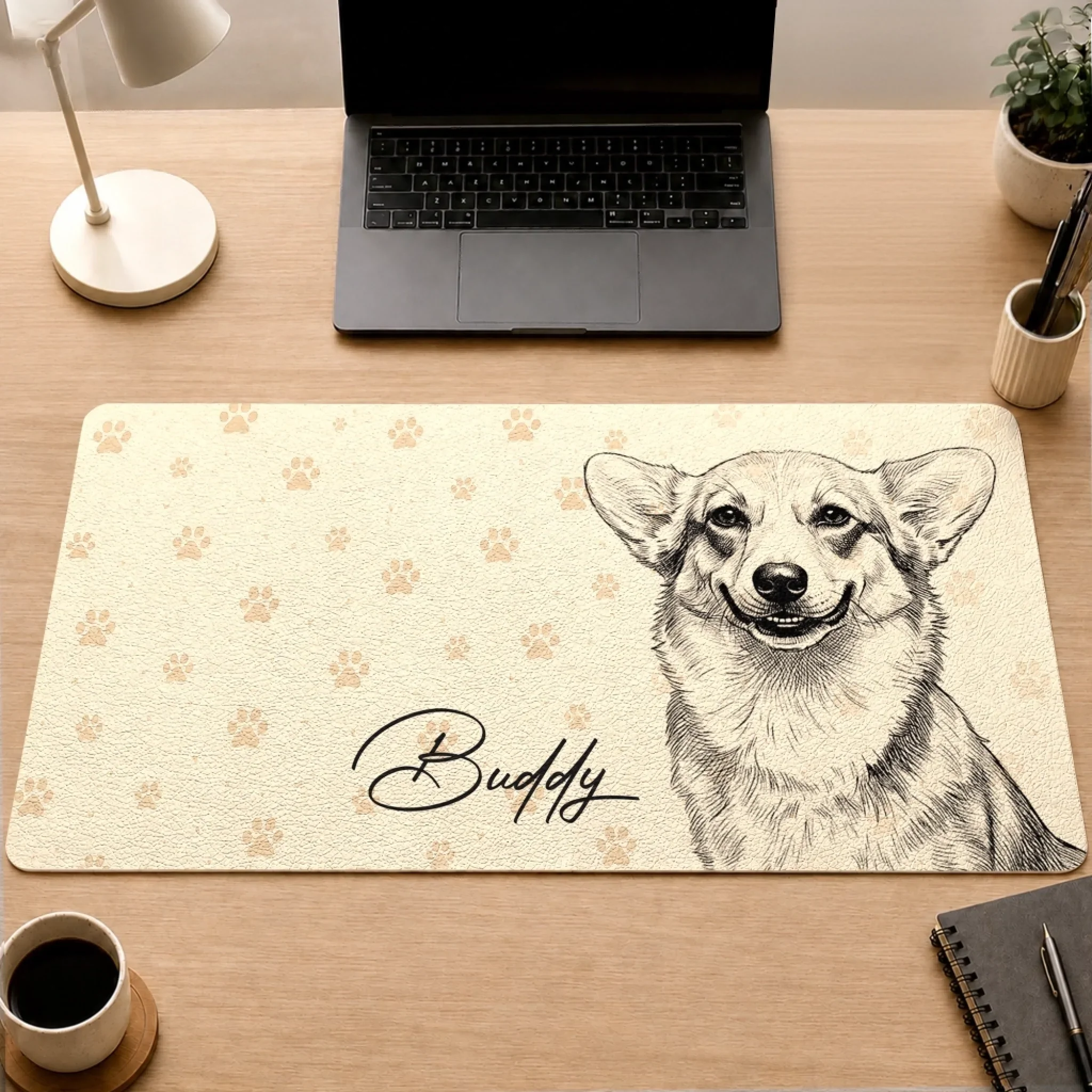 Custom Photo Desk Mat - Personalized Father's Day Birthday Gifts For Dog Cat Lovers, Dog Dad And Mom, Cat Owners - Pure Love, Pure Joy