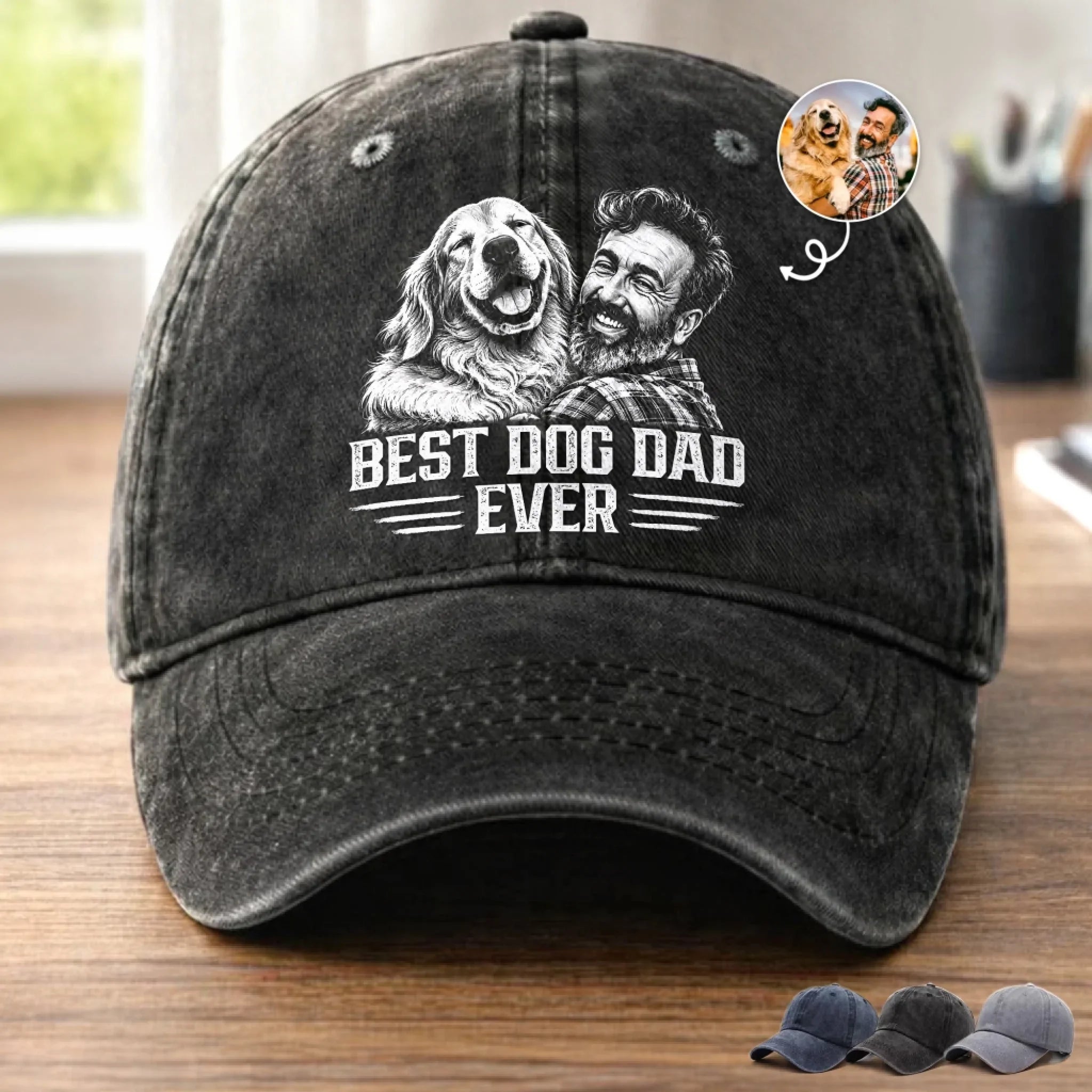 Custom Photo Cap - Personalized Father's Day Birthday Gifts For Dog Cat Lovers, Dog Dad And Mom, Cat Owners - Life Is Better With Paws