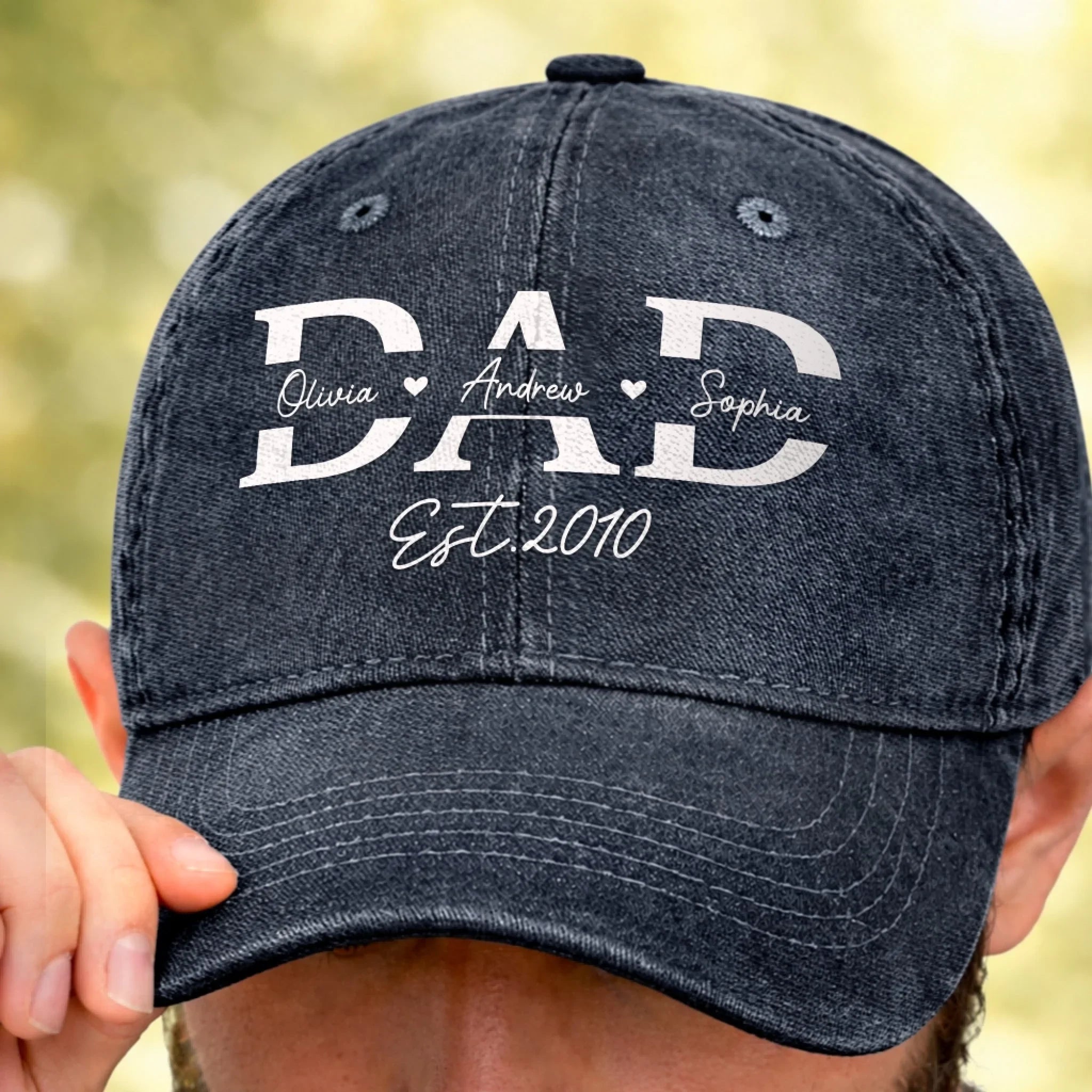 Custom Cap - Personalized Father's Day Birthday Gifts For Dad, Grandpa - The Heart Of Our Family