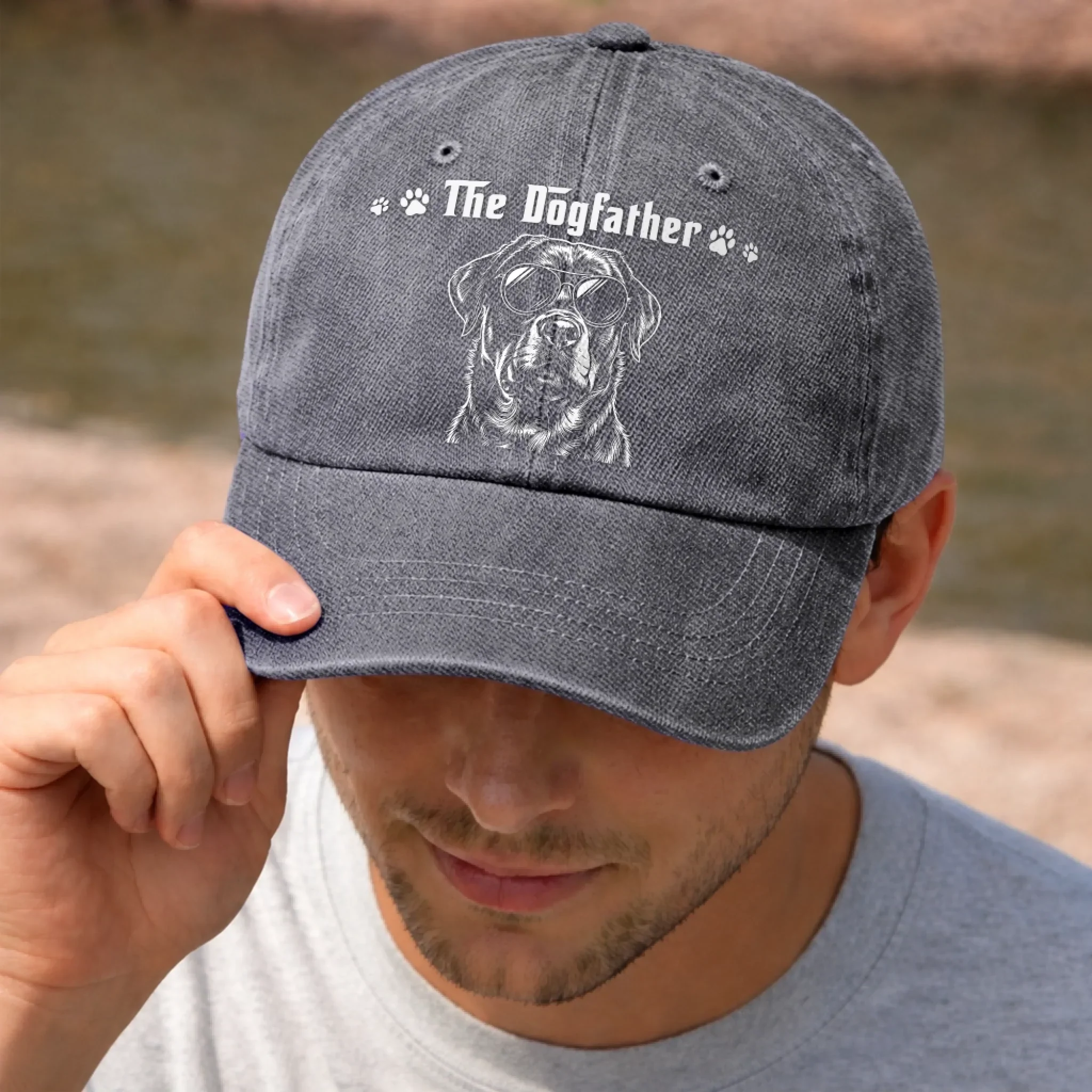 Custom Photo Cap - Personalized Father's Day Birthday Gifts For Dog Cat Lovers, Dog Dad, Cat Owners - The Boss Of The House