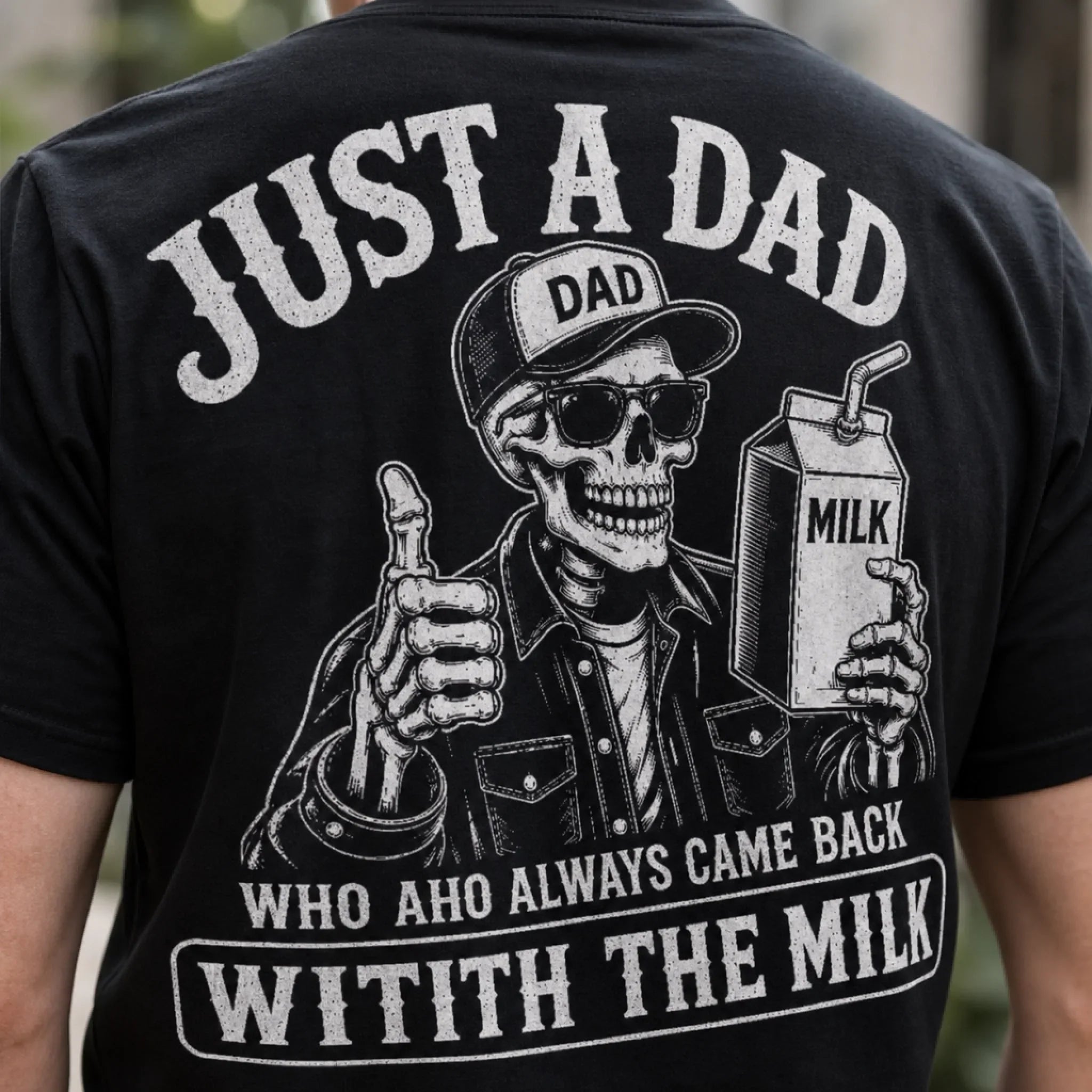 Custom Back Printed Shirt - Personalized  Father's Day Birthday Gifts For Dad, Grandpa - Just A Dad