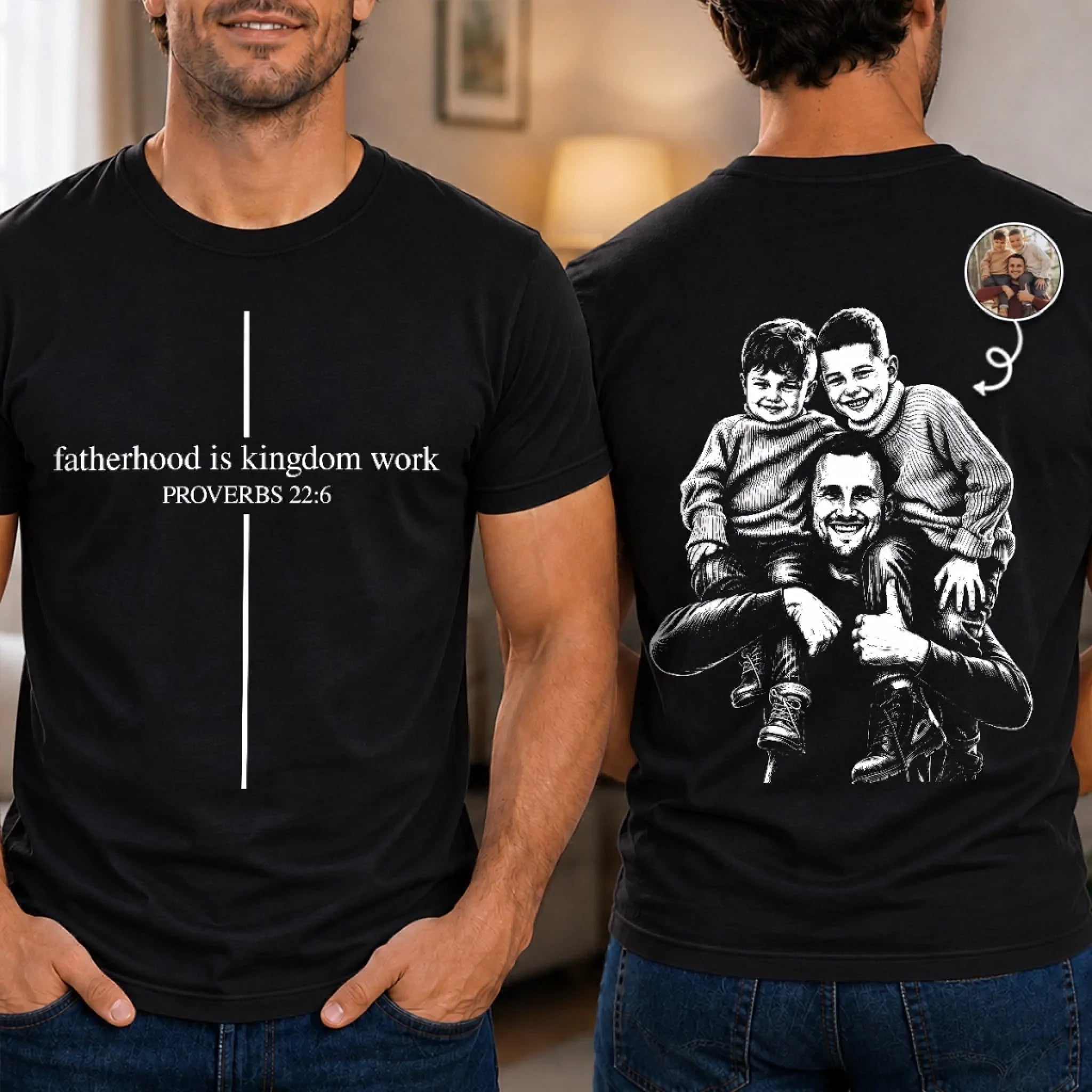 Custom Photo T-shirt - Personalized Father's Day Gifts For Dad, Grandpa - My Hero My Dad