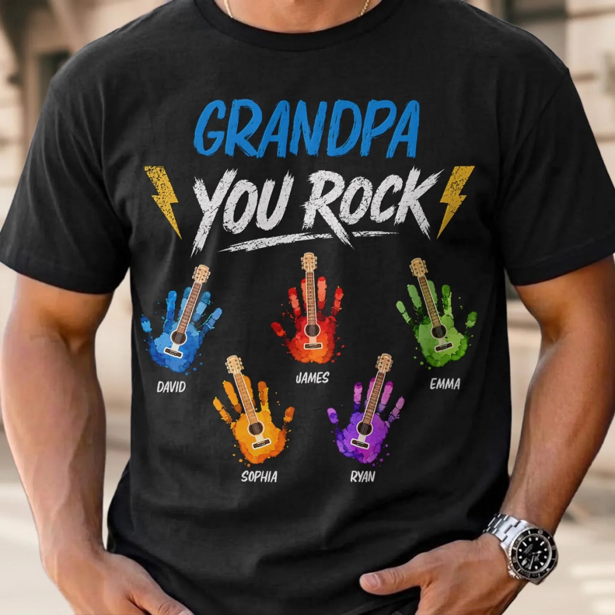 Custom T-shirt, Hoodie – Personalized Father's Day Birthday Gifts For Dad, Grandpa – Rocking The Dad Life