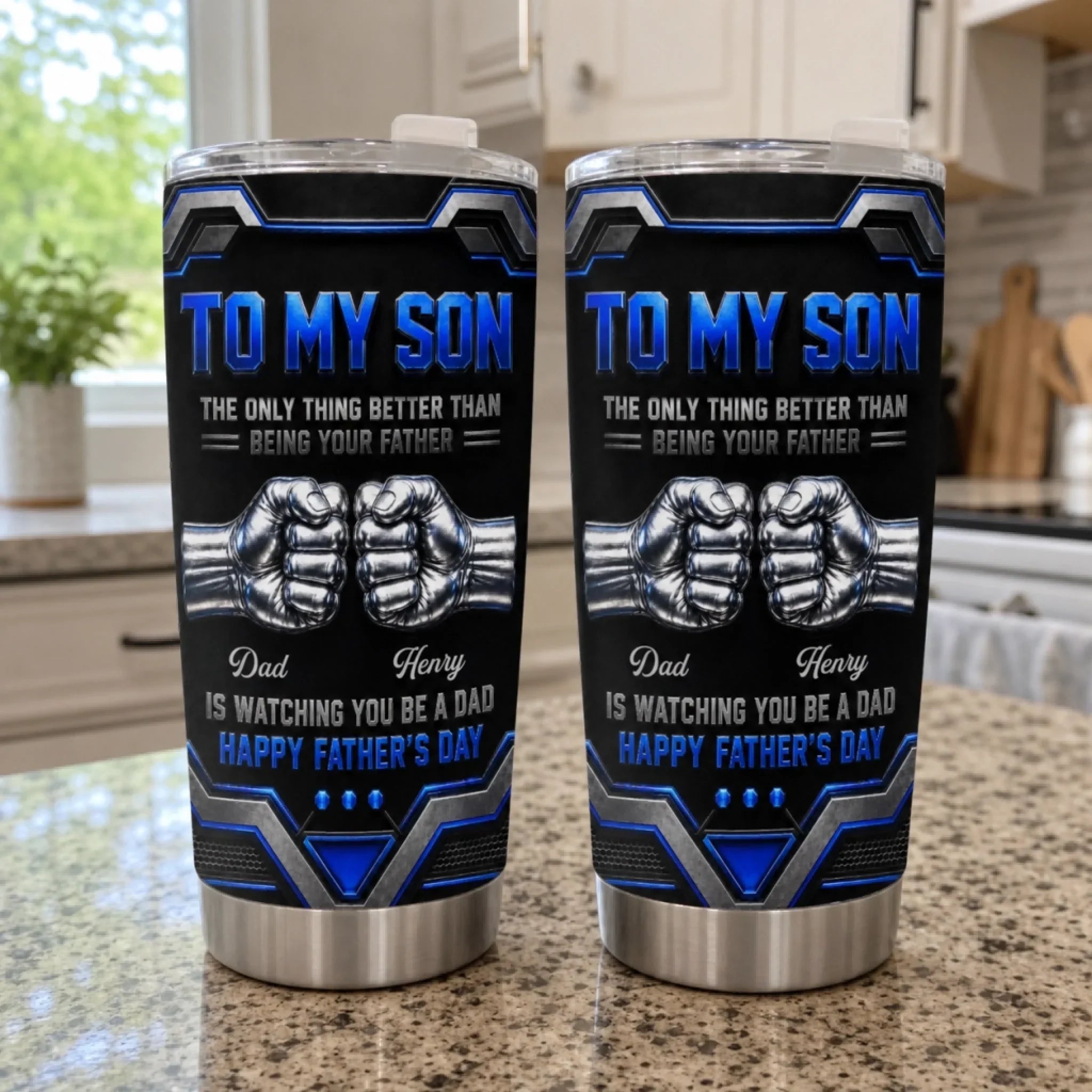 Custom Tumbler - Personalized Father's Day Birthday Gifts For Son - Always Believe In Yourself Champ