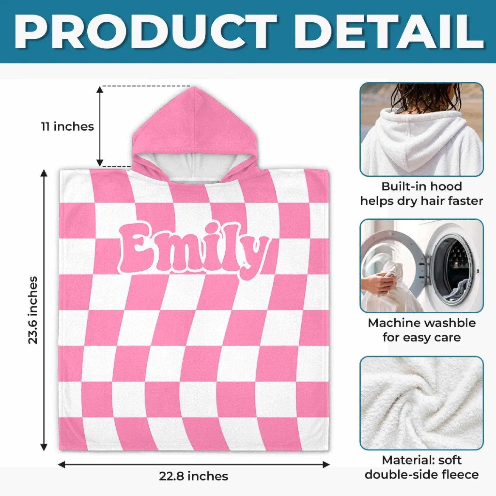 Custom Poncho Beach Towel - Personalized Summer Vacation And Travel Gifts For Women, Men, Kids - My Favorite Bright Sunny Escape