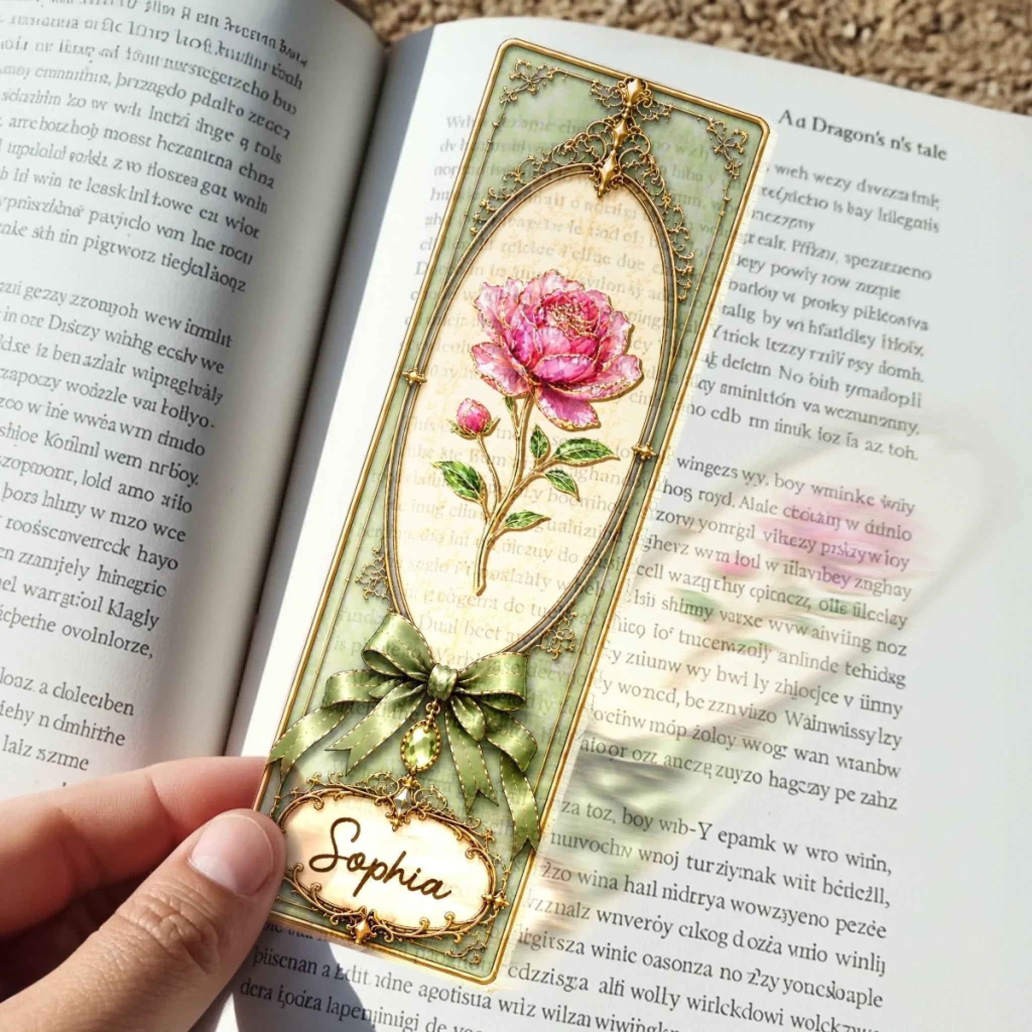 Custom Clear Acrylic Bookmark - Personalized Bookish Gifts For Book Lovers, Bookworms, Readers - Where Stories Bloom