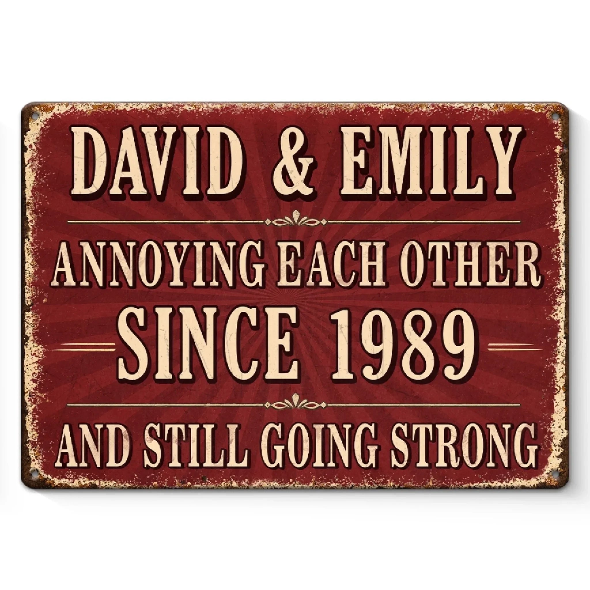 Custom Home Decor Metal Sign - Personalized Anniversary Wedding Gifts For Husband And Wife, Him And Her - Our Forever Rugged Love Bond