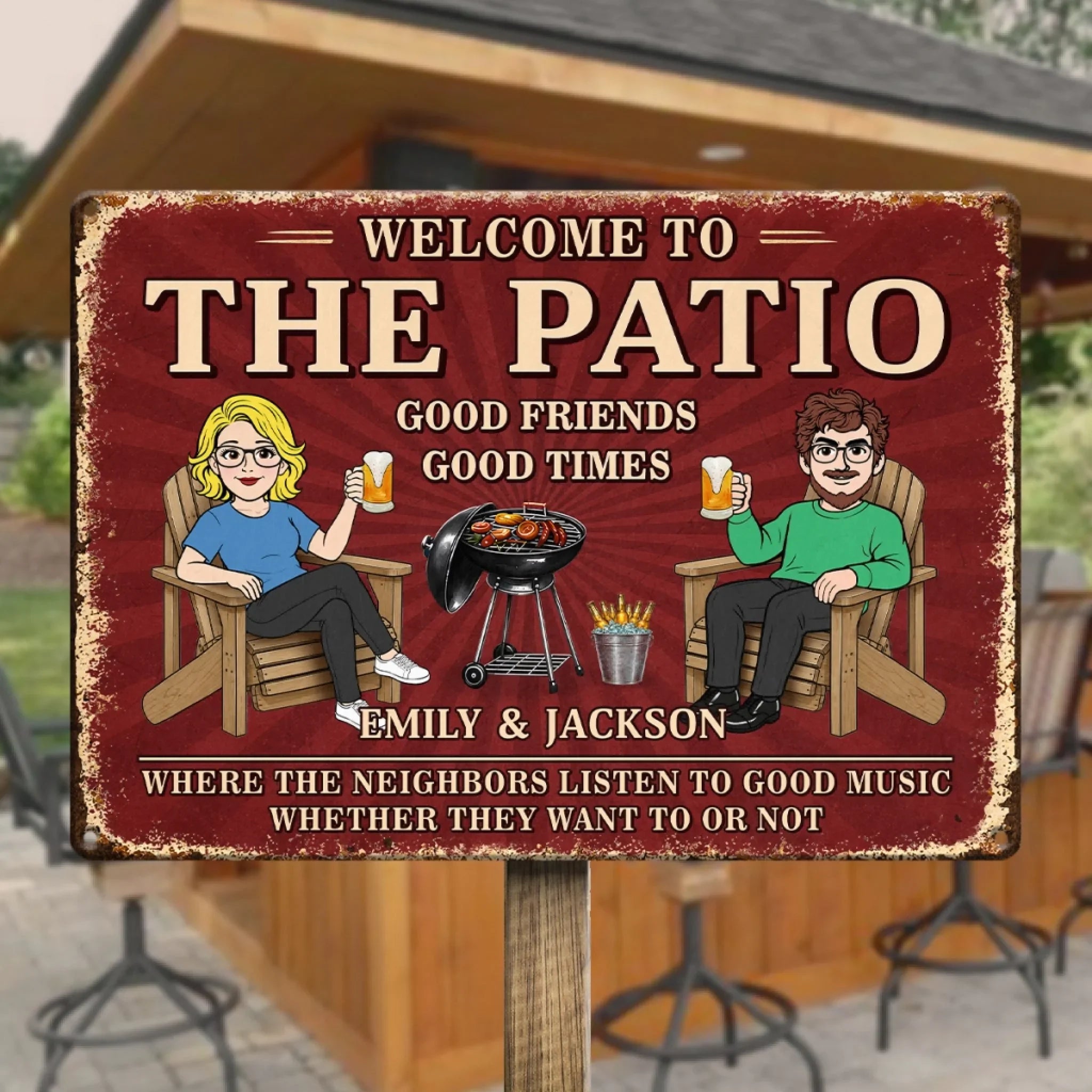 Custom Home Decor Metal Sign - Personalized  Summer Vacation And Travel Gifts For Husband And Wife, Him And Her - Good Times Never Get Old