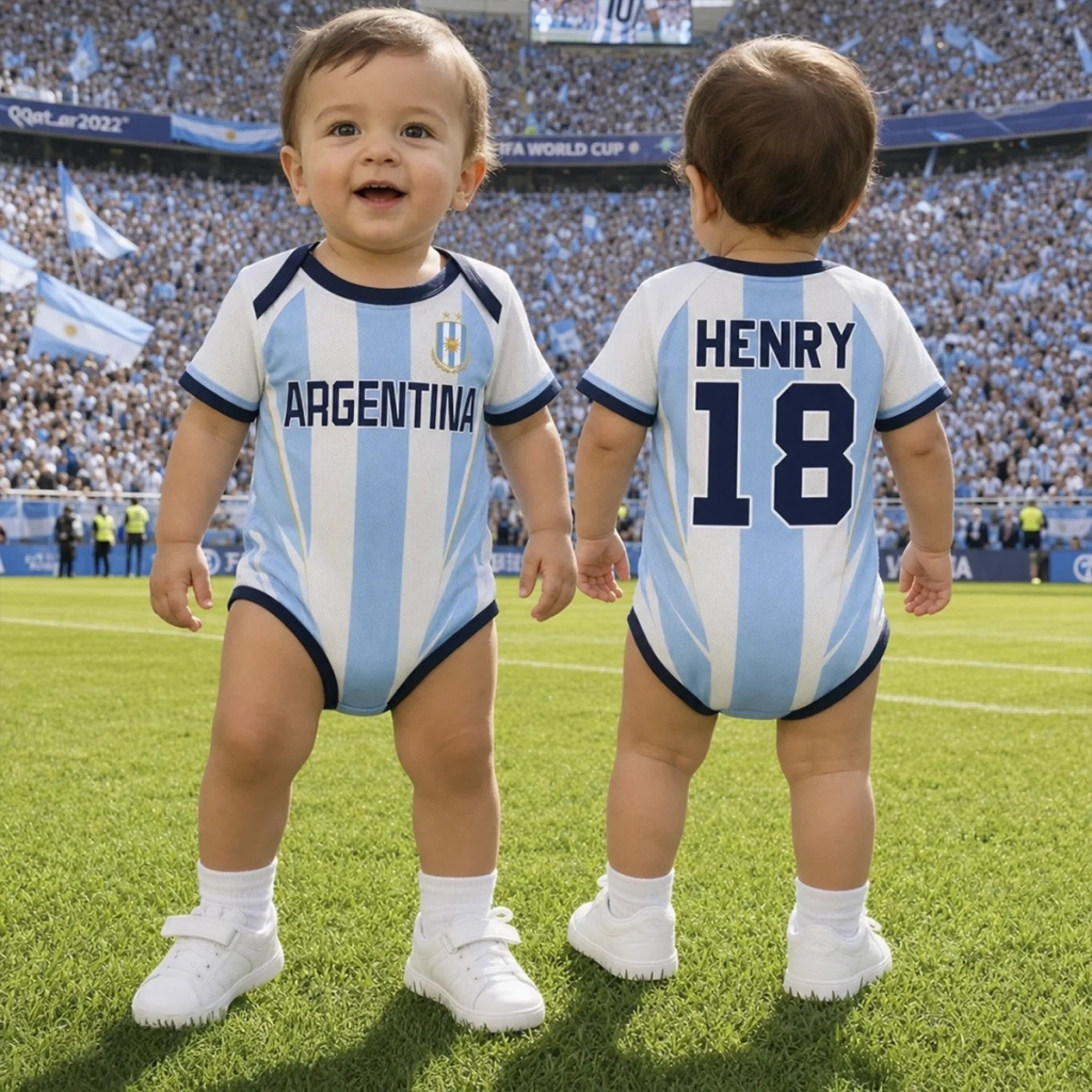 Custom Portugal World Football Baby Jersey Bodysuit - Personalized Baby Shower, Gender Reveal Gifts For New Moms, New Dads, Football Lovers - Future Soccer Legend