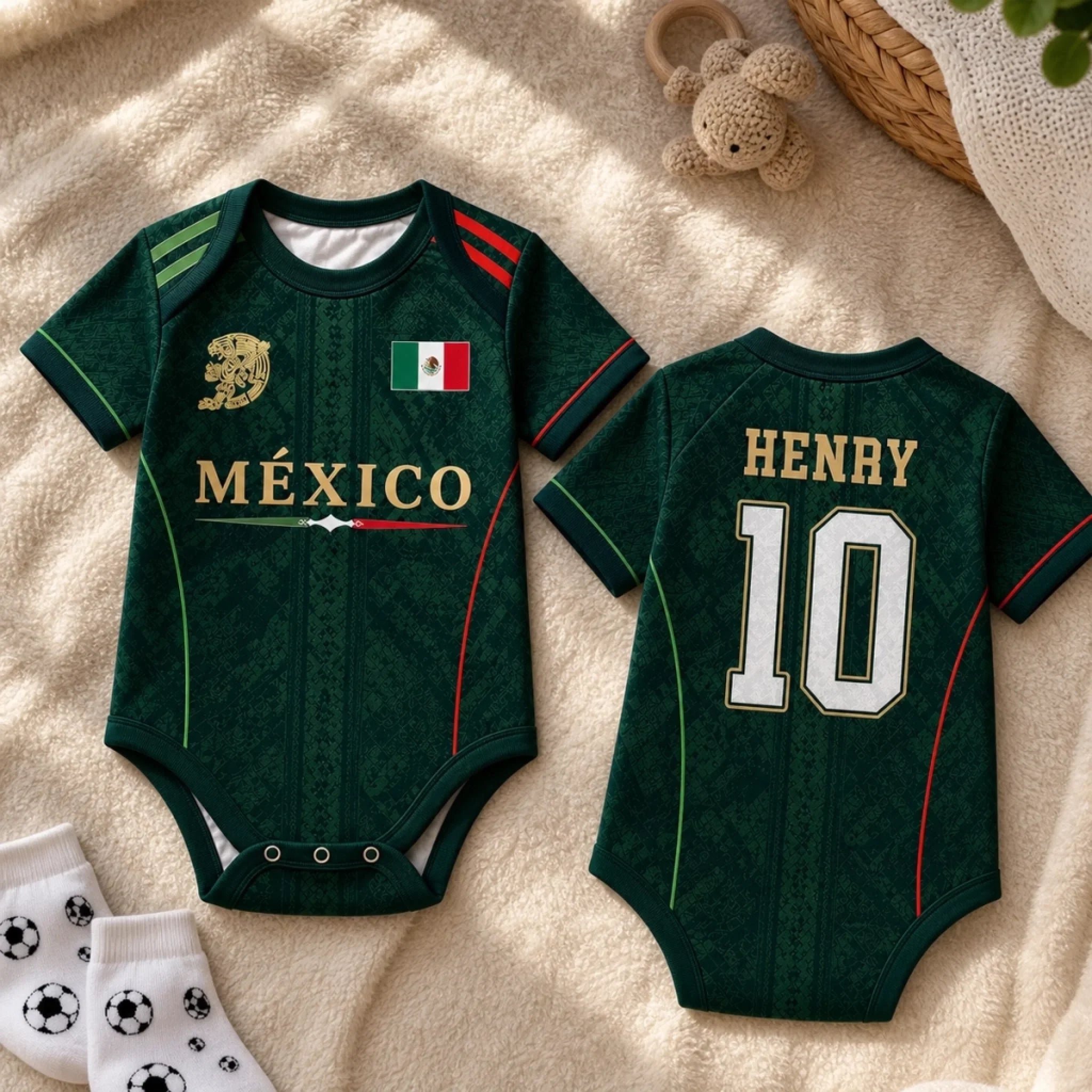 Custom France World Football Baby Jersey Bodysuit
 - Personalized Baby Shower, Gender Reveal Gifts For New Moms, New Dads, Football Lovers - The Cutest Little Striker