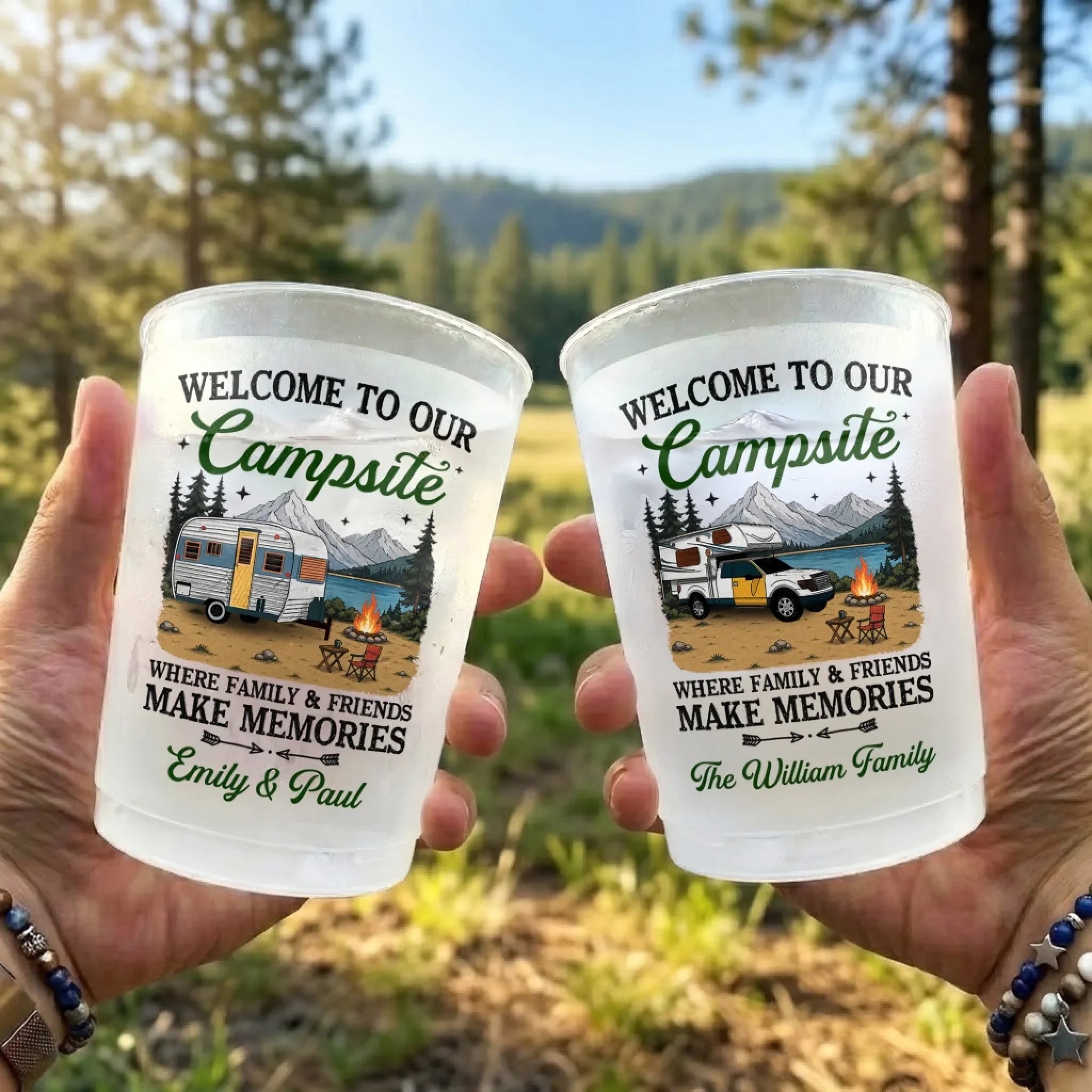 Custom Party Cups - Personalized Birthday Camping Gifts For Campers - Adventure Is Out There