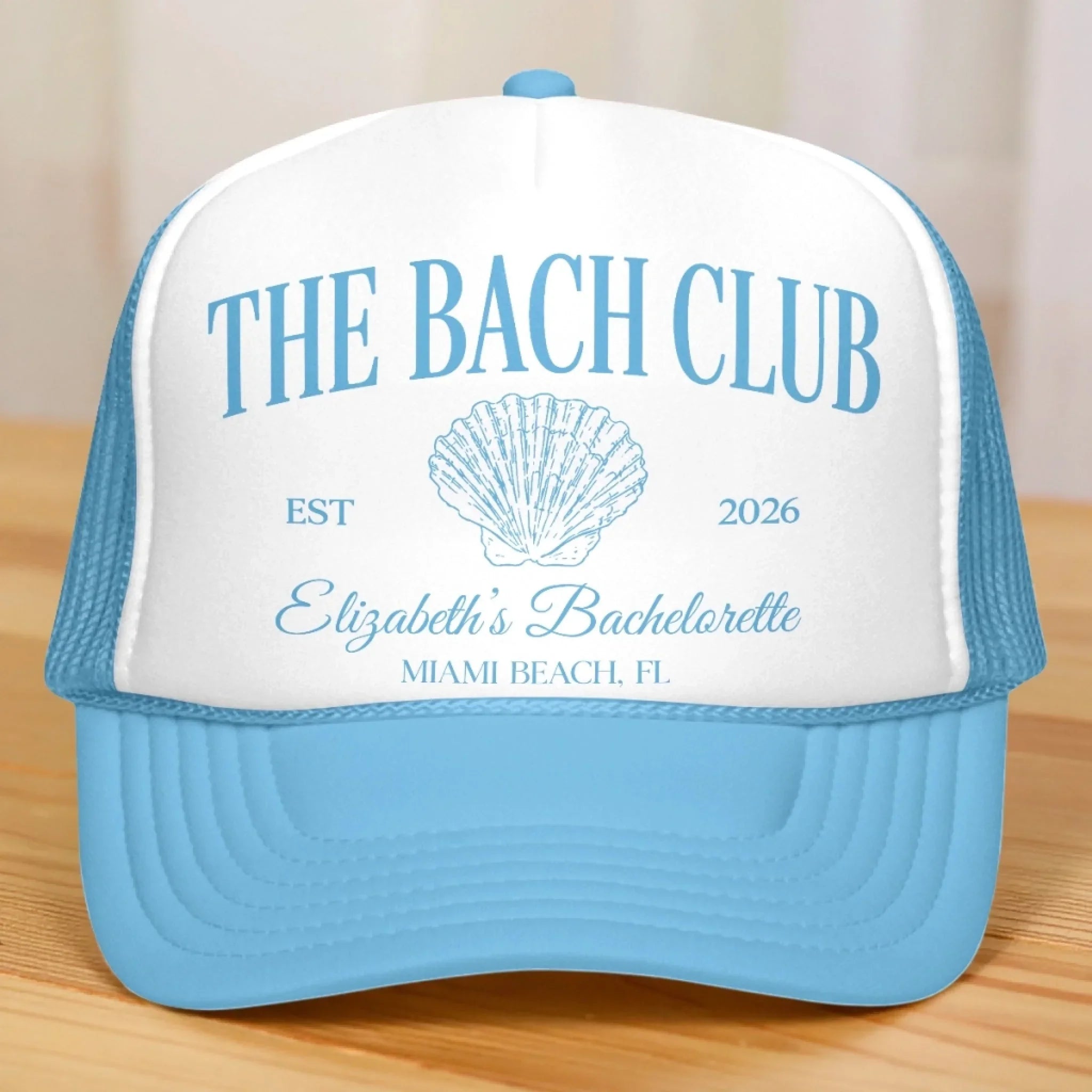 Custom Foam Trucker Hat - Personalized Summer Vacation And Travel Gifts For Best Friends, Family - Bach Club Crew
