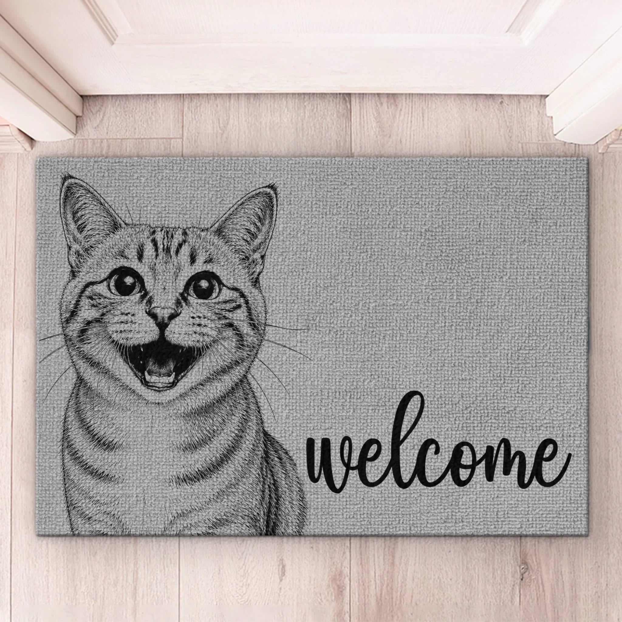 Custom Photo Home Decor Decorative Mat - Personalized Birthday Gifts For Dog Cat Lovers, Dog Dad And Mom, Cat Owners - Paws Make Life Better