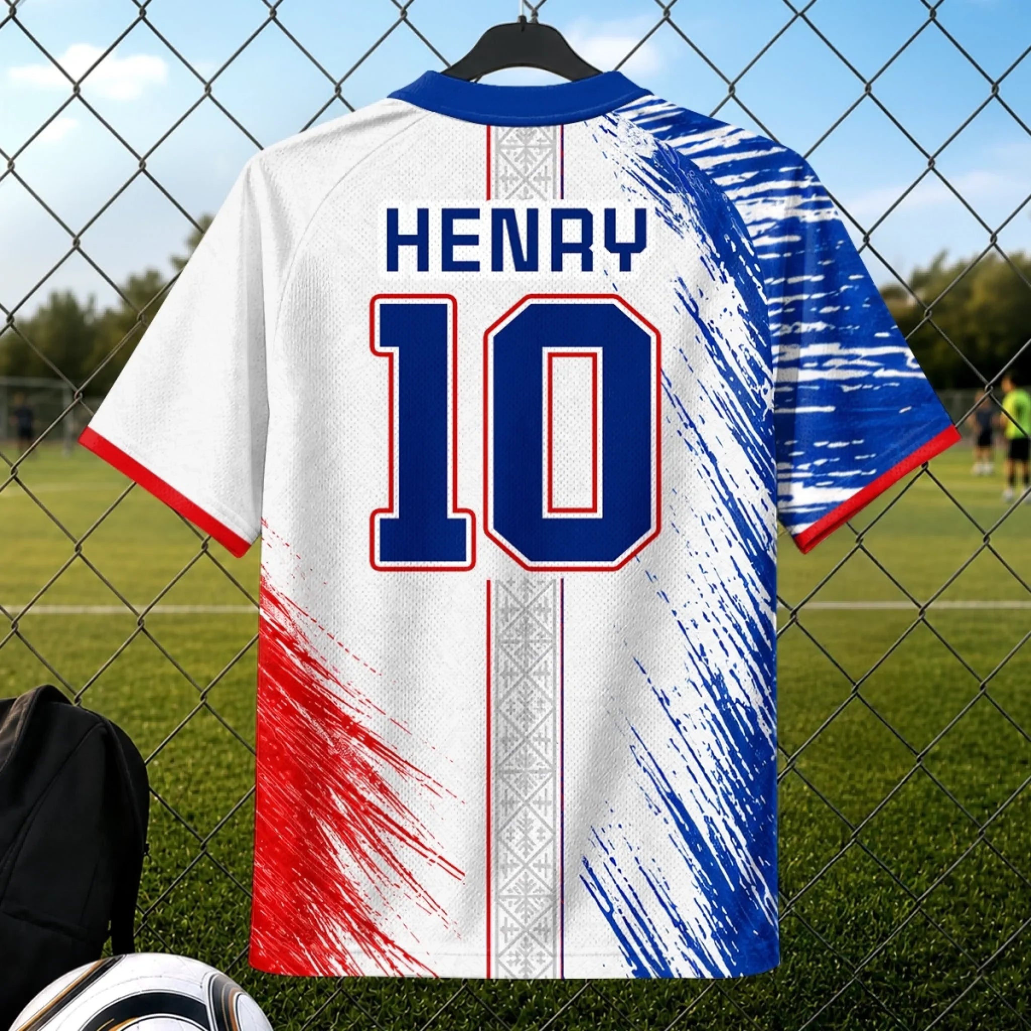 Custom Men's Haiti World Football Jersey Shirt - Personalized Birthday Gifts For Football Lovers, Sports Fans, Sports Lovers - Unstoppable On The Pitch