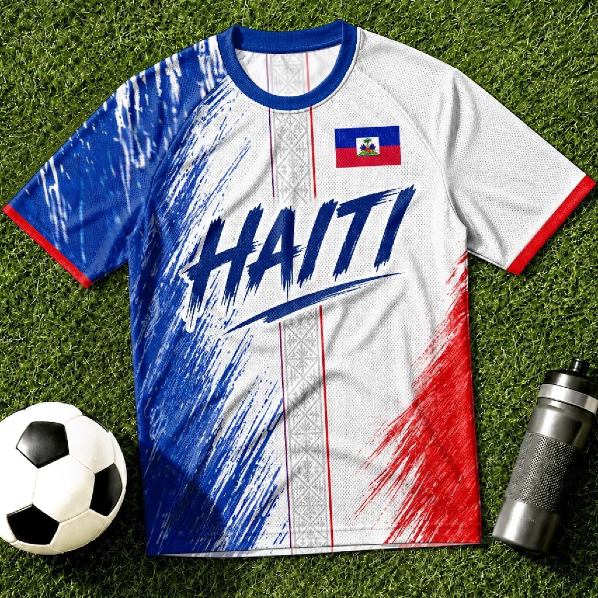 Custom Men's Haiti World Football Jersey Shirt - Personalized Birthday Gifts For Football Lovers, Sports Fans, Sports Lovers - Unstoppable On The Pitch