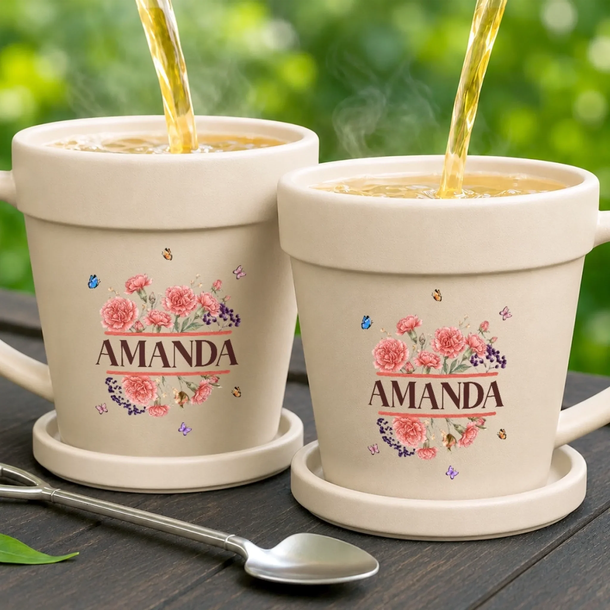 Custom Plant Pot Ceramic Mug - Personalized Birthday Garden Gifts For Gardeners, Women, Besties, Sisters, BFF -  Just A Girl And Her Pot