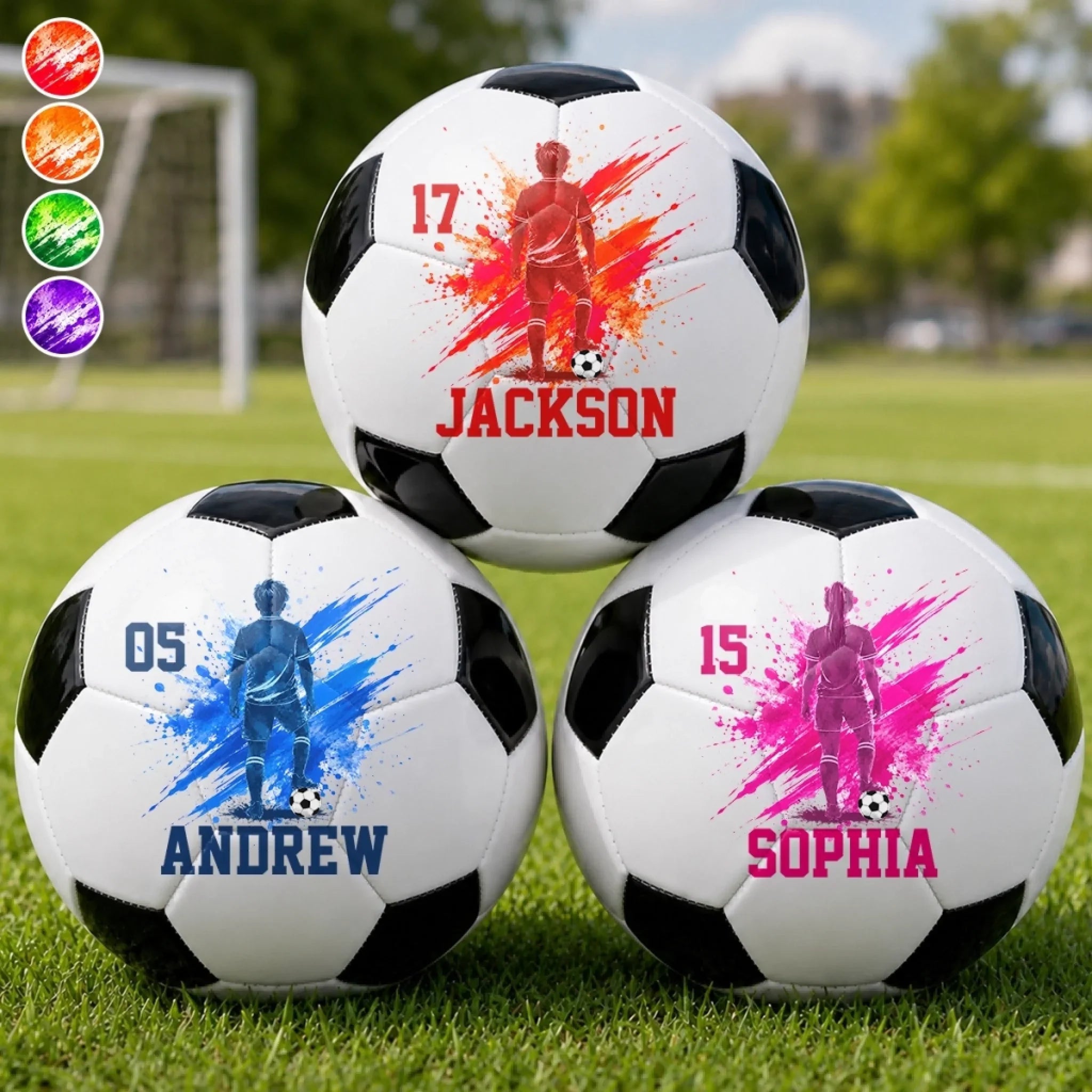 Custom World Football Soccer Ball - Personalized  Birthday Gifts For Football Lovers, Sports Fans, Sports Lovers - Eat Sleep Soccer Repeat