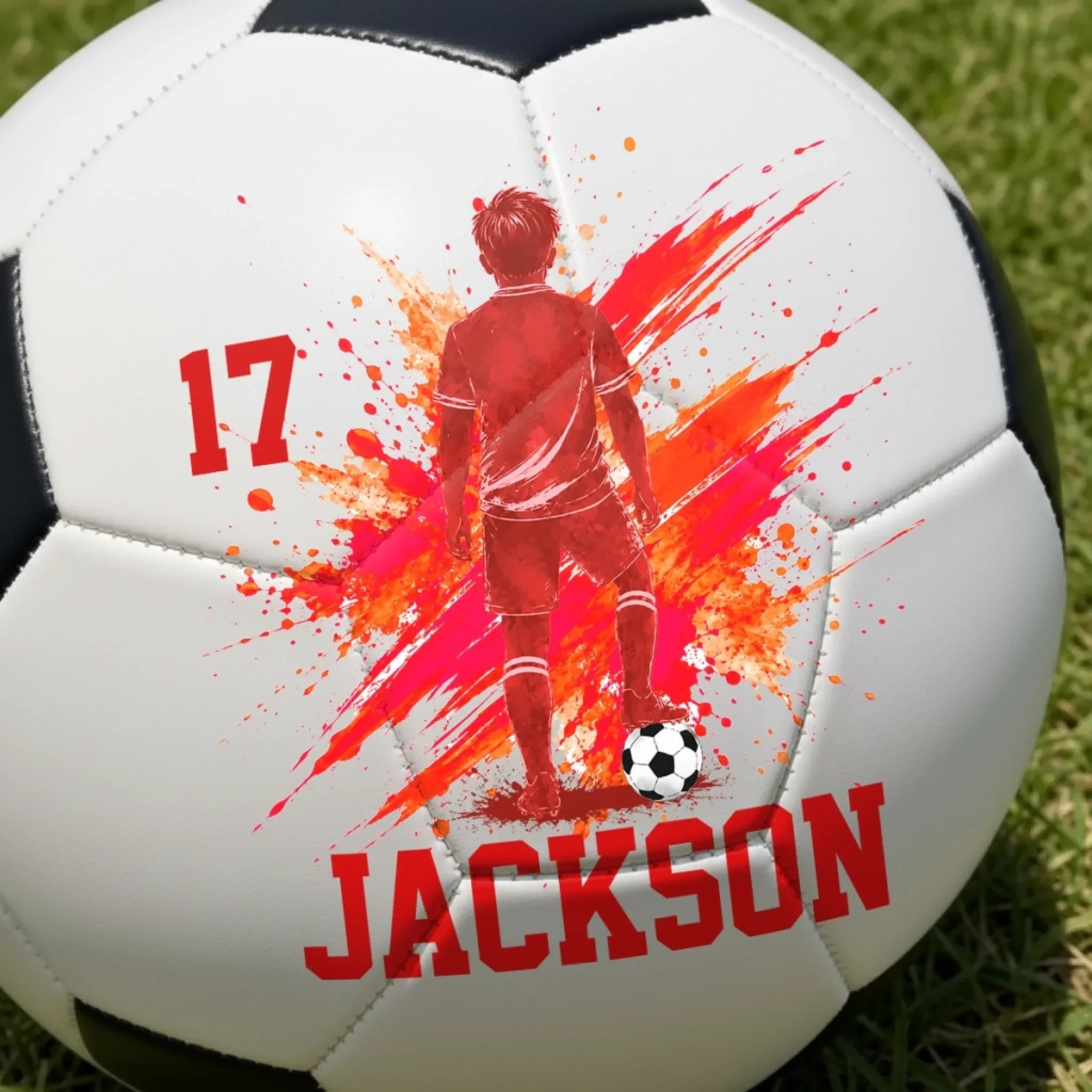 Custom World Football Soccer Ball - Personalized  Birthday Gifts For Football Lovers, Sports Fans, Sports Lovers - Eat Sleep Soccer Repeat