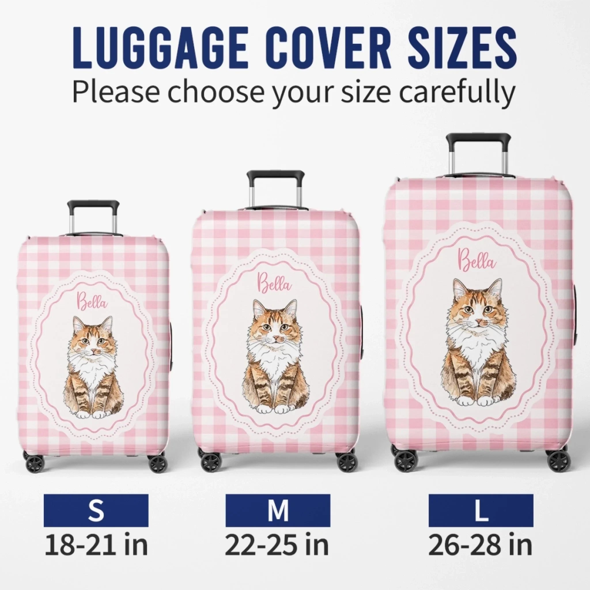Custom Photo Luggage Cover - Personalized Summer Vacation And Travel Gifts For Dog Cat Lovers, Dog Dad And Mom, Cat Owners - Pawsport Ready
