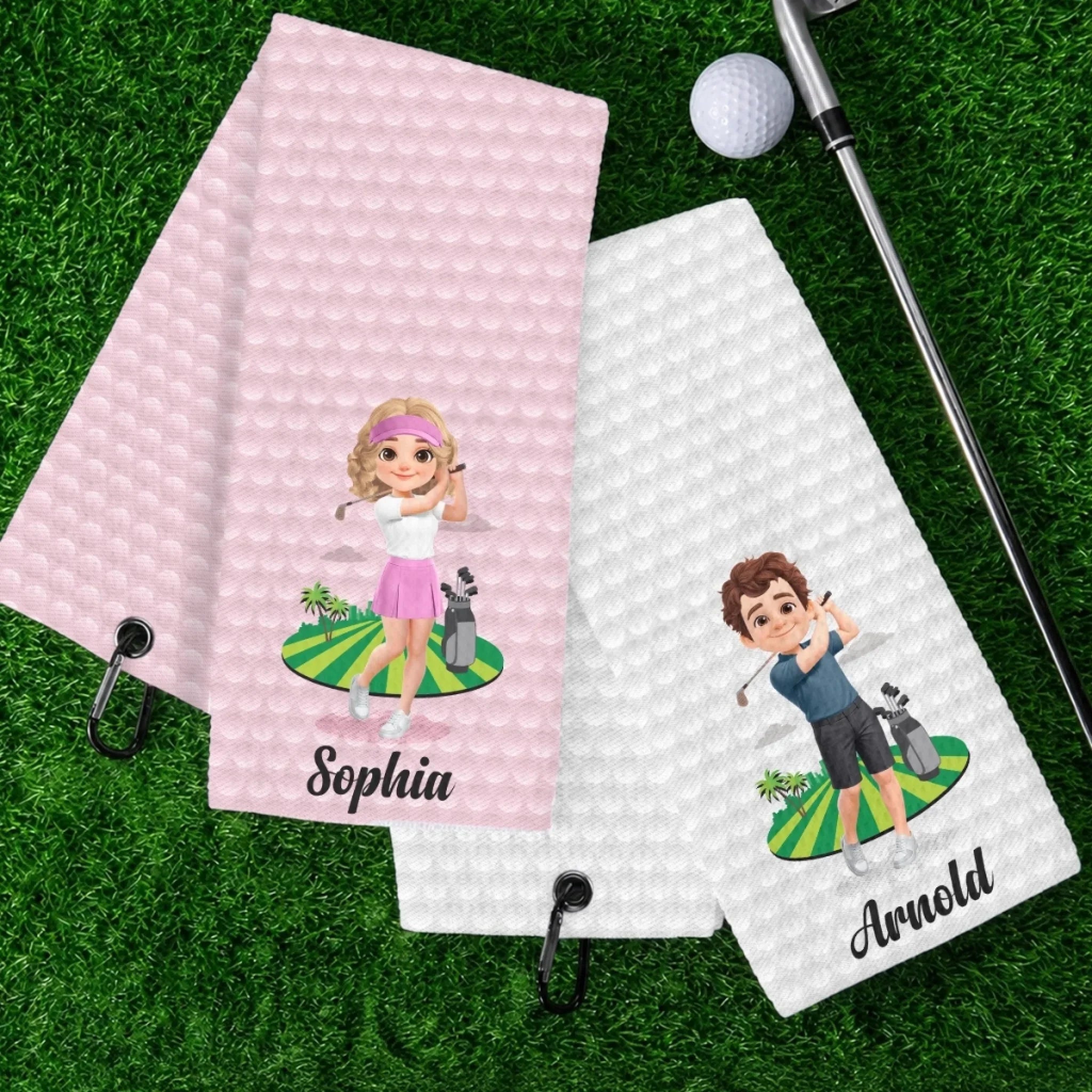 Custom Golf Towel - Personalized Birthday Gifts For Golf Lovers, Sports Fans, Sports Lovers - Just Tap It In