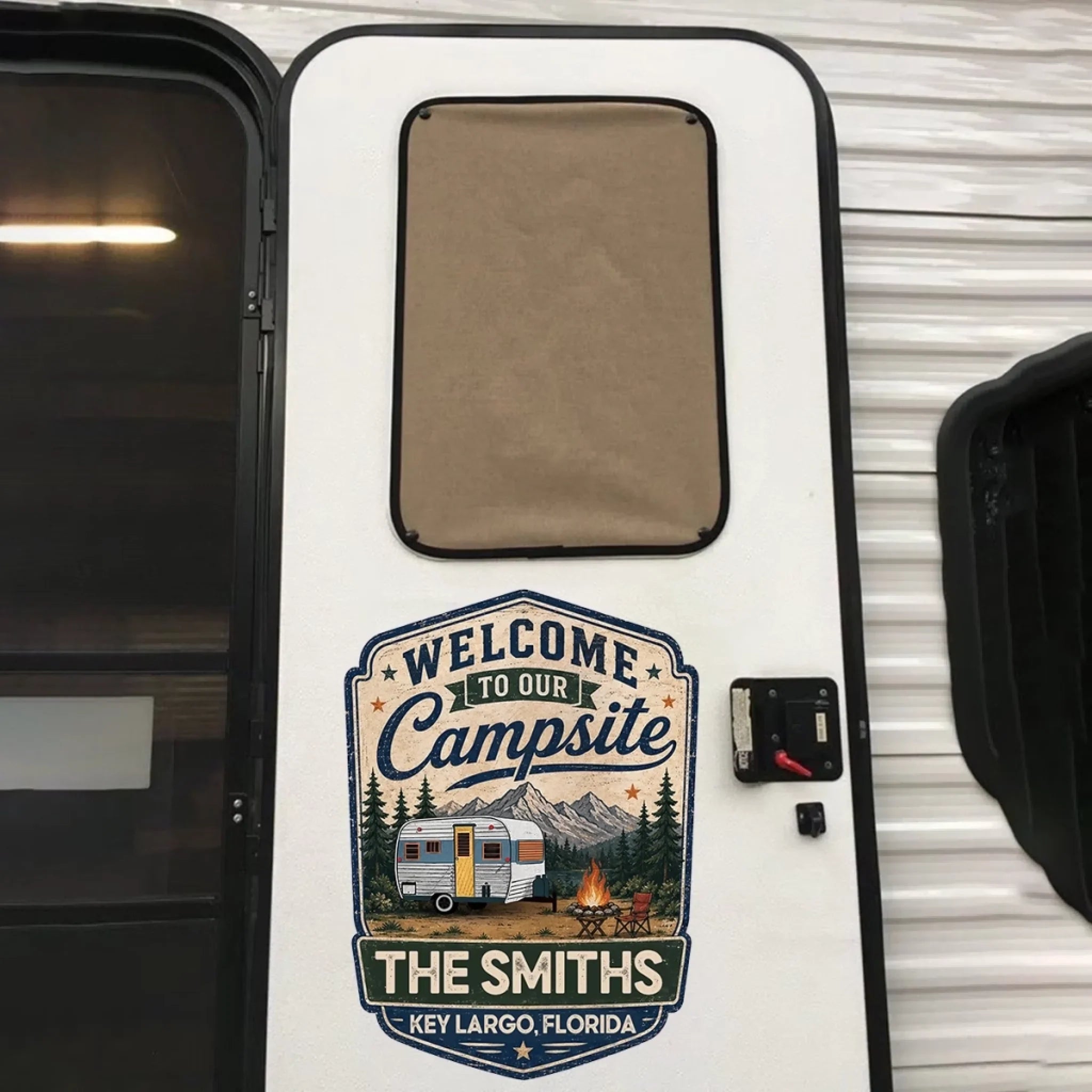 Custom RV Decal - Personalized Birthday Camping Gifts For Campers - Our Happy Camper Place