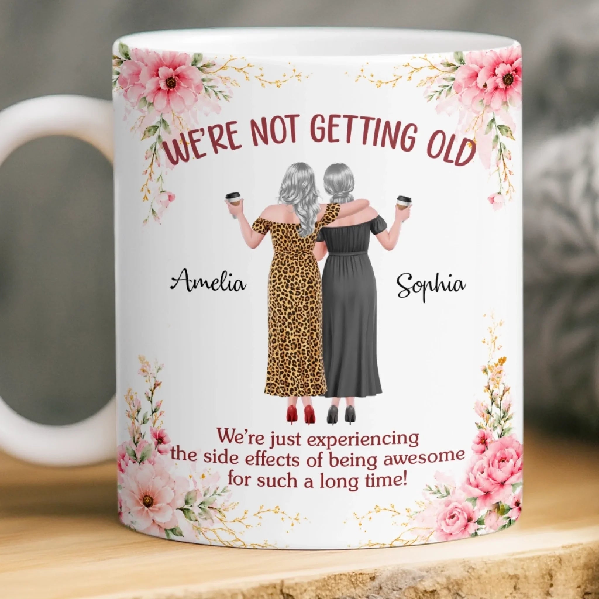 Custom Mug - Personalized Best Friend Birthday Gifts For Women, Besties, Sisters, BFF - Besties For Life copy