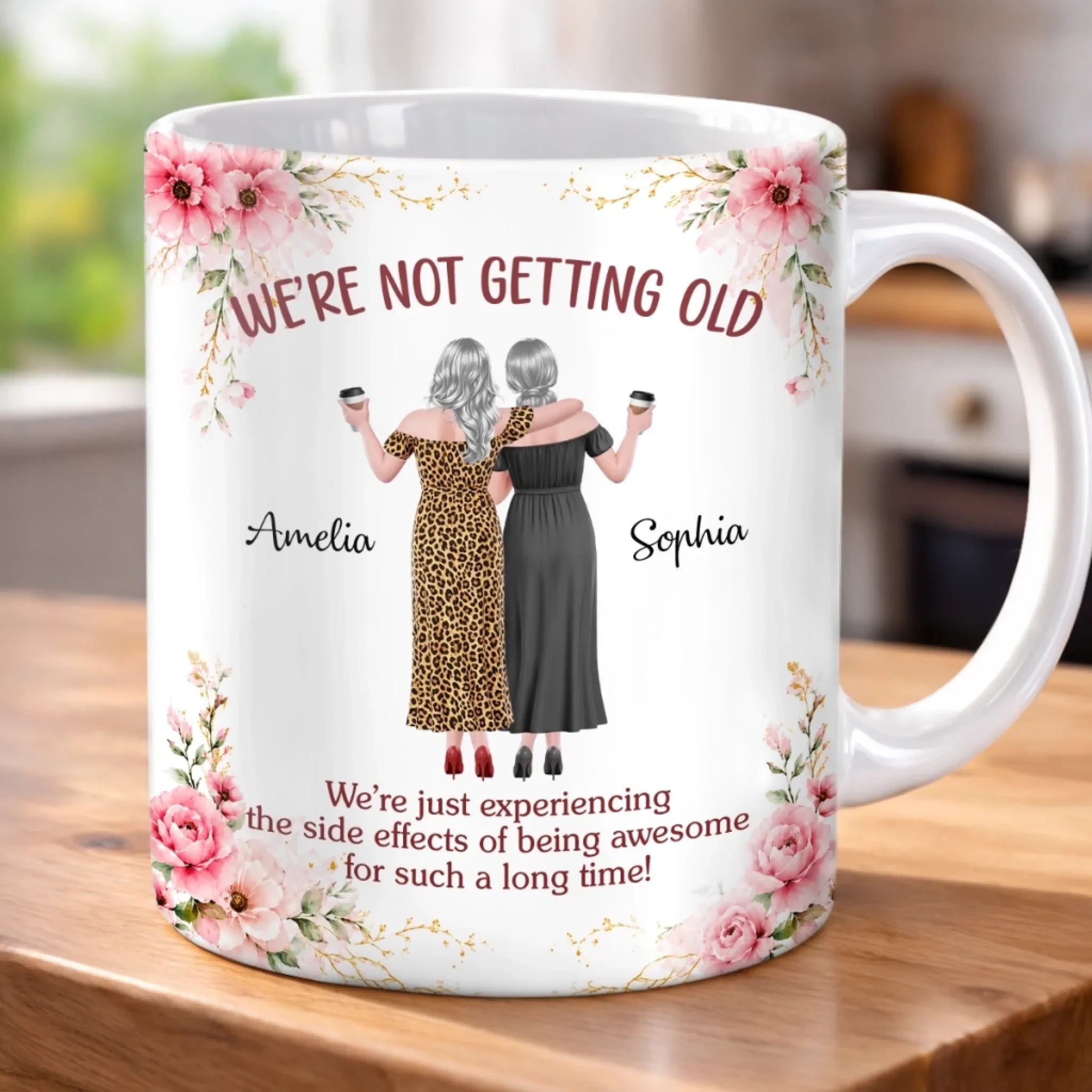 Custom Mug - Personalized Best Friend Birthday Gifts For Women, Besties, Sisters, BFF - Besties For Life copy