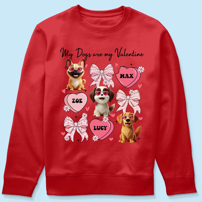 My Dogs Are My  Coquette Cute Cartoon Dog  Gift For Dog Lover Personalized Shirt