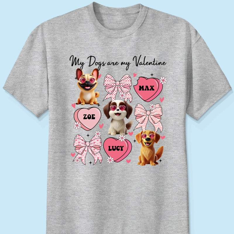 My Dogs Are My  Coquette Cute Cartoon Dog  Gift For Dog Lover Personalized Shirt