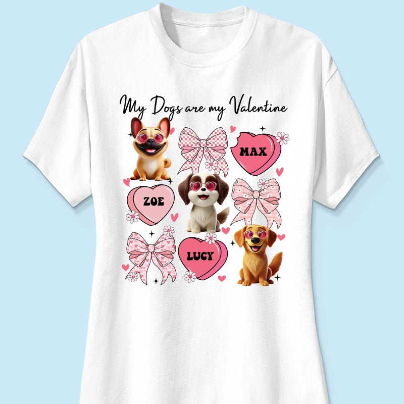 My Dogs Are My  Coquette Cute Cartoon Dog  Gift For Dog Lover Personalized Shirt