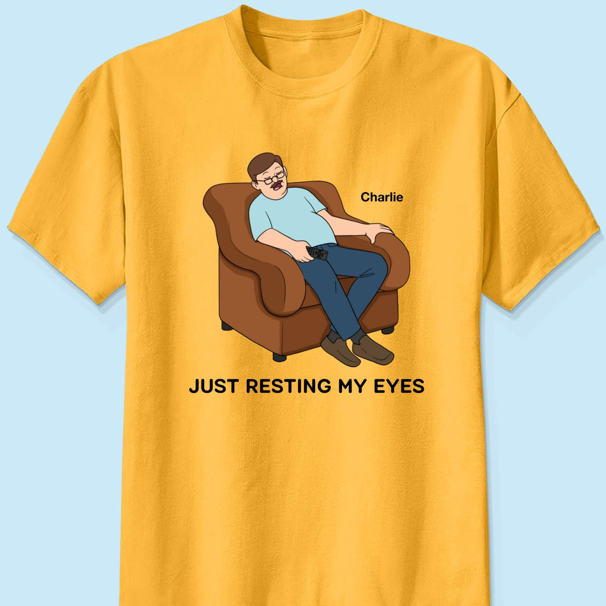 Just Resting My Eyes Dad Grandpa Asleep Funny Father‘s Day Gift Personalized Shirt