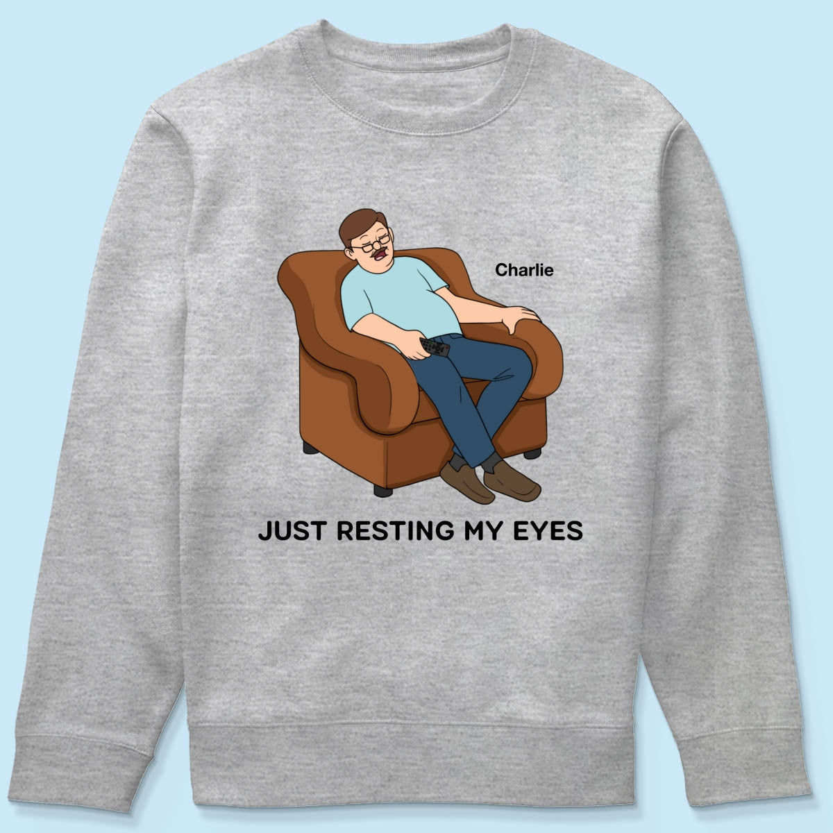 Just Resting My Eyes Dad Grandpa Asleep Funny Father‘s Day Gift Personalized Shirt