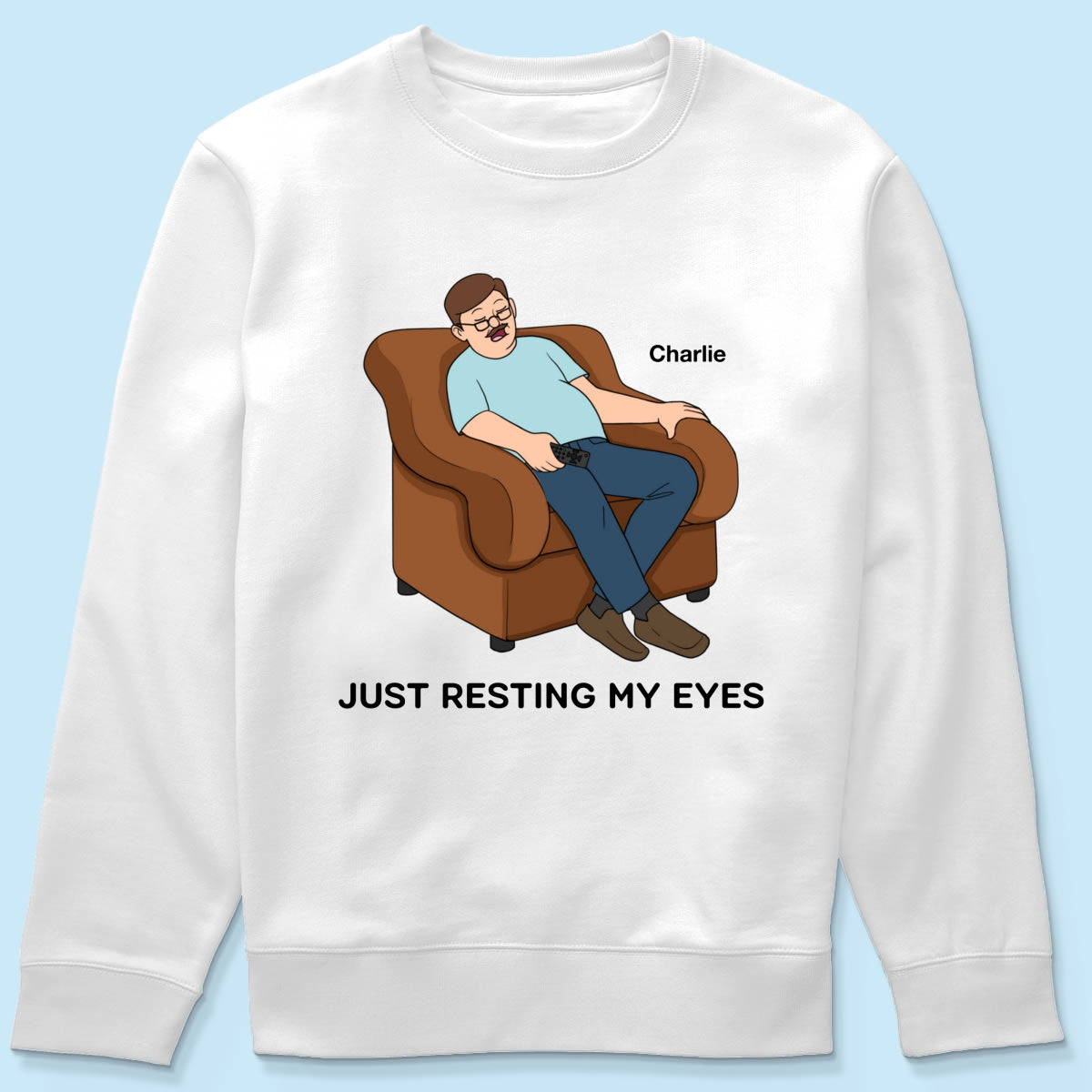 Just Resting My Eyes Dad Grandpa Asleep Funny Father‘s Day Gift Personalized Shirt